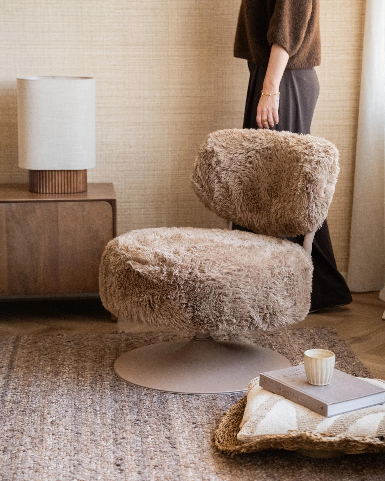Swivel Chair Furlo Furry Brown - Image 2