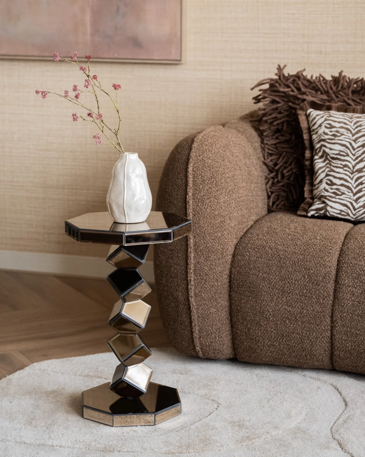 Bijzettafel Reflec Mirror Brown