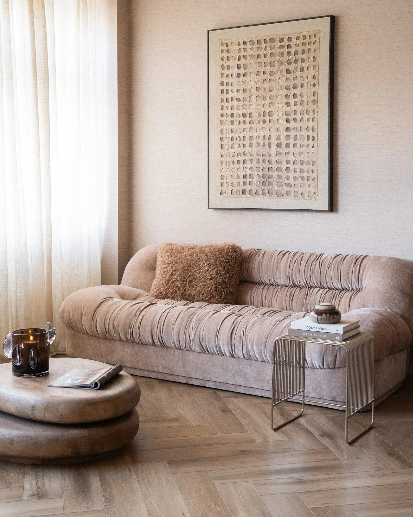 Sofa Old Pink / Beige - Image 3