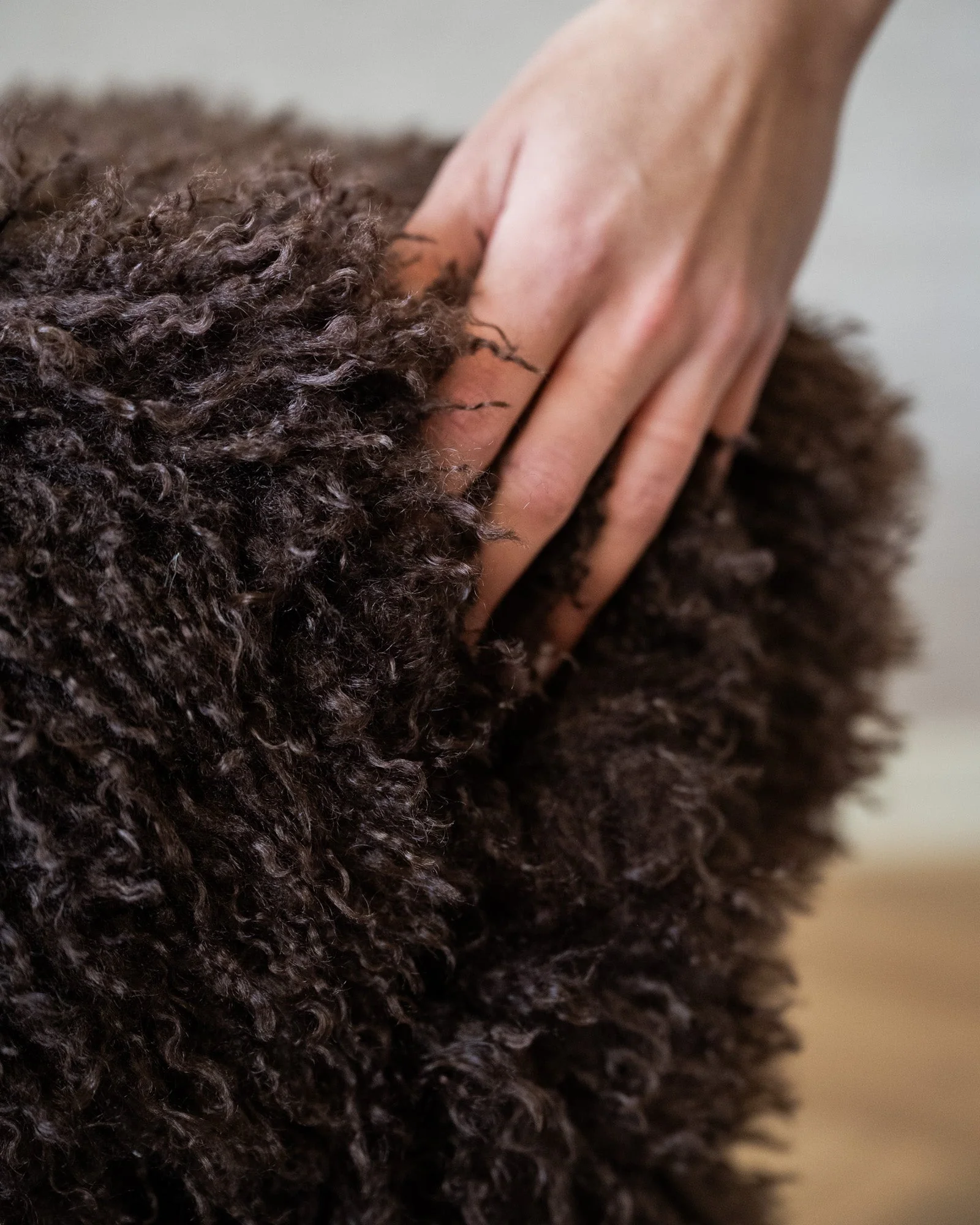 Stool Doodly Furry Brown - Image 5