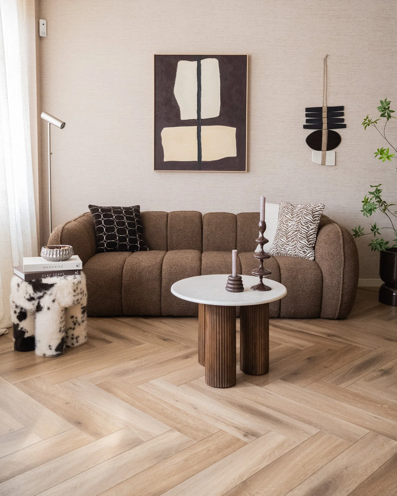 Pouf Beige/Brown Animal - Image 6