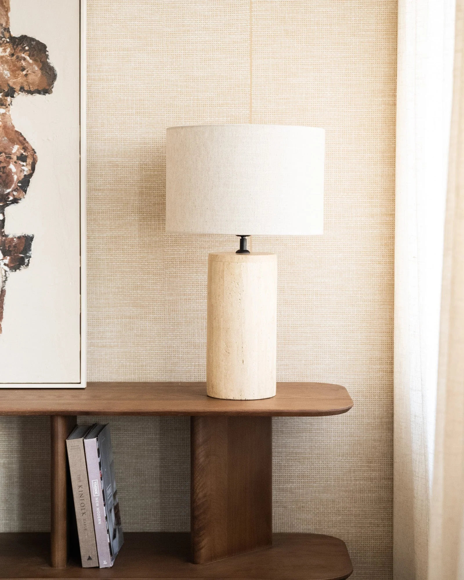 Large Table Lamp Amara Travertine - Image 7