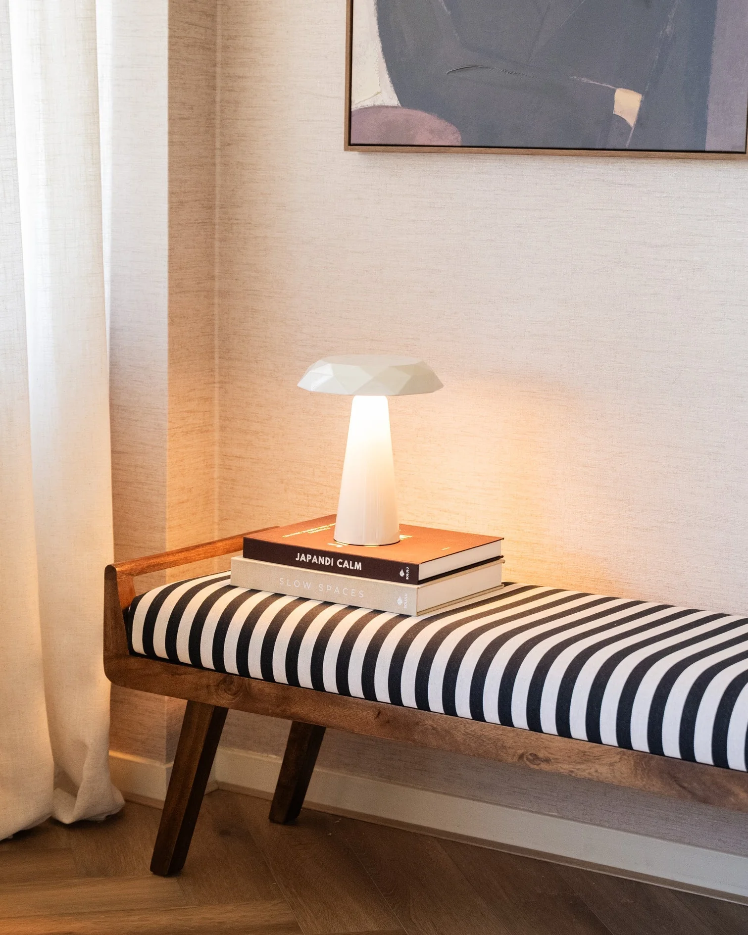 Wireless Table Lamp Blocco Beige