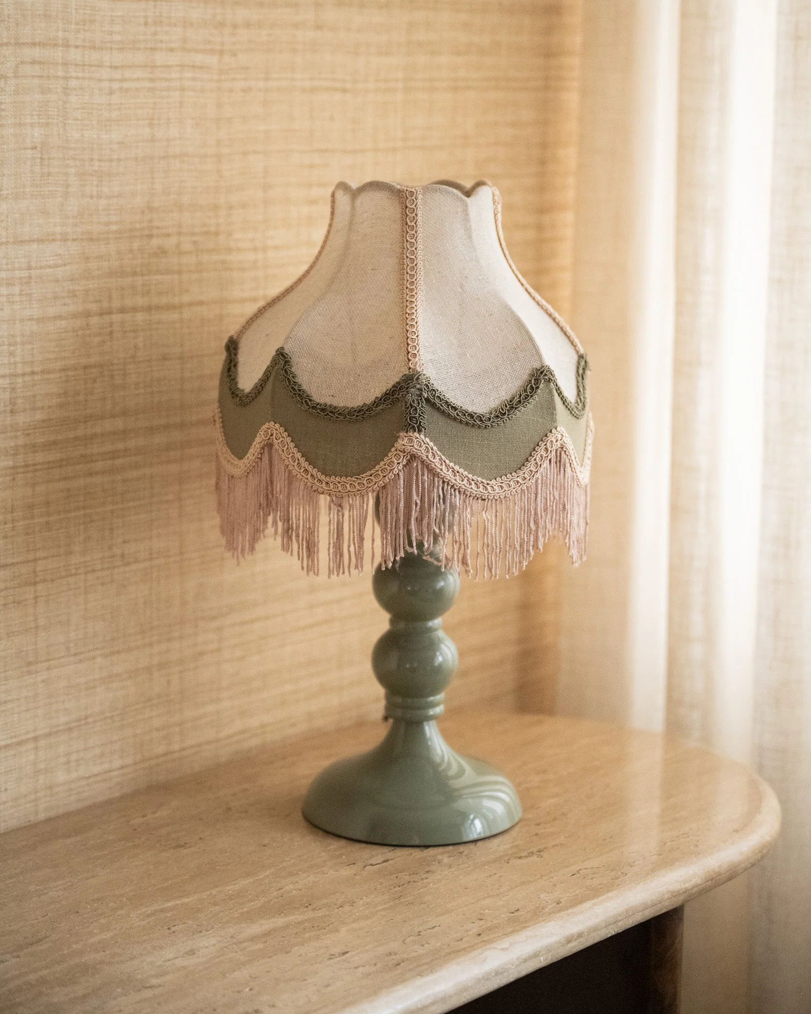 Table Lamp Fringaloo Green
