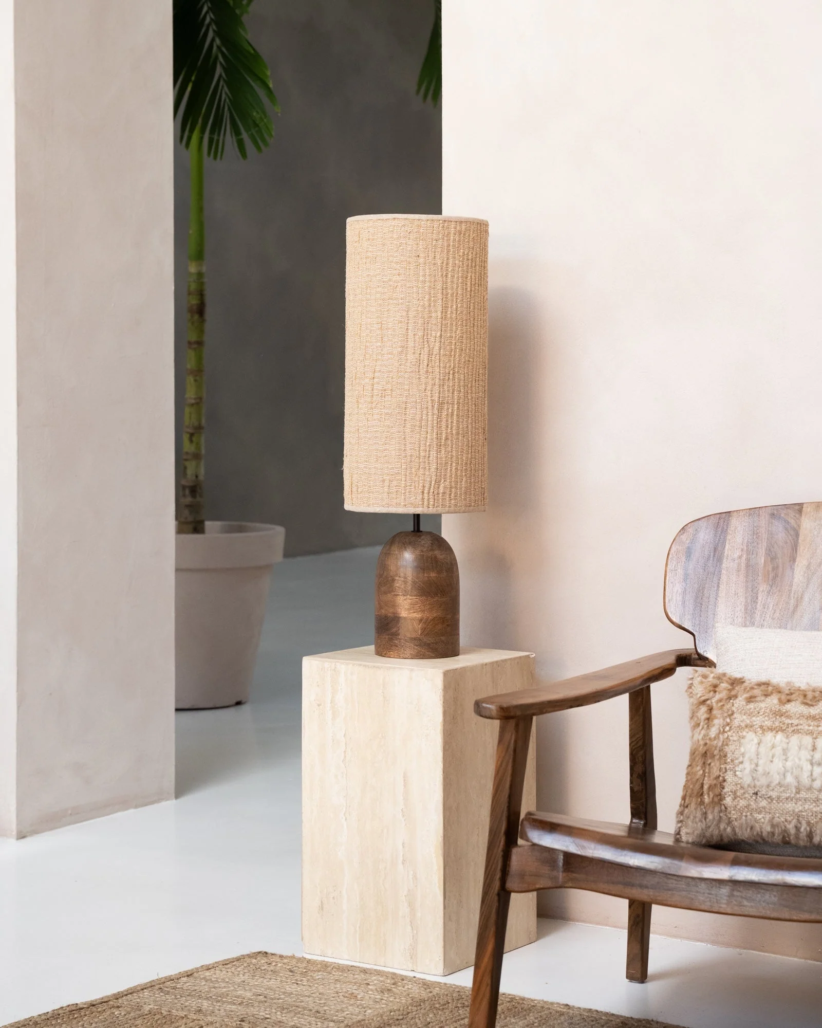 X-Large Table Lamp Gada Wood - Image 6