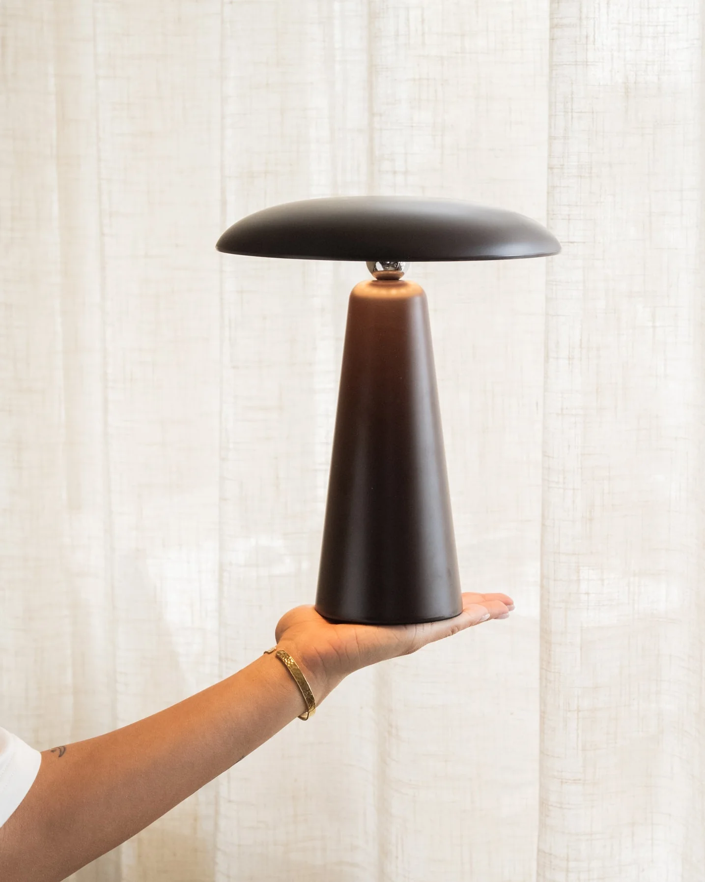 Wireless Table Lamp Modo Chocolate Brown