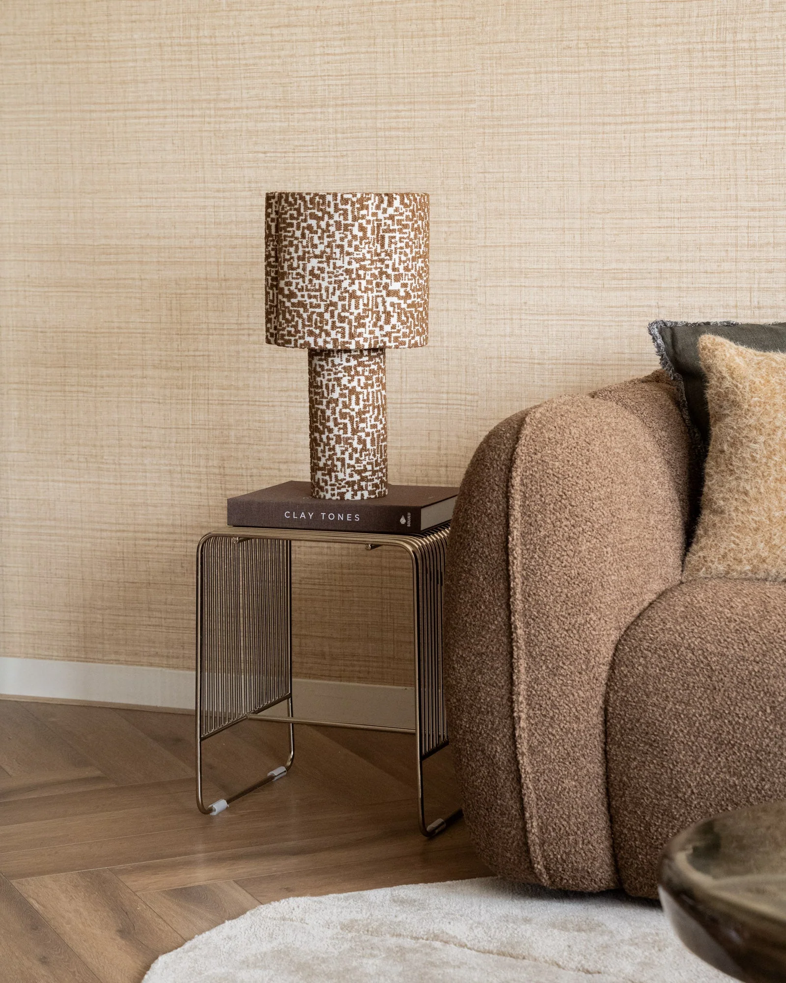 Table Lamp Pia Pattern Brown - Image 2