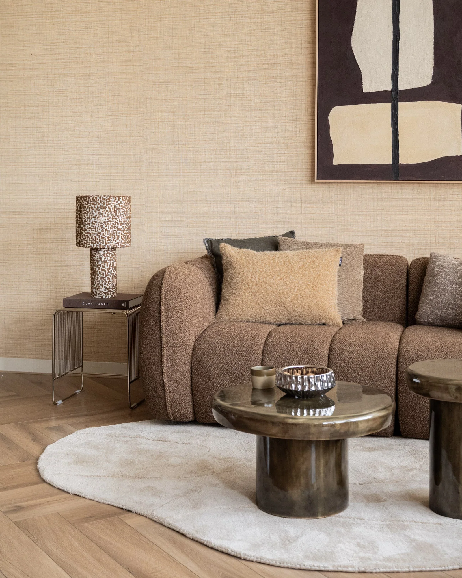 Table Lamp Pia Pattern Brown - Image 4