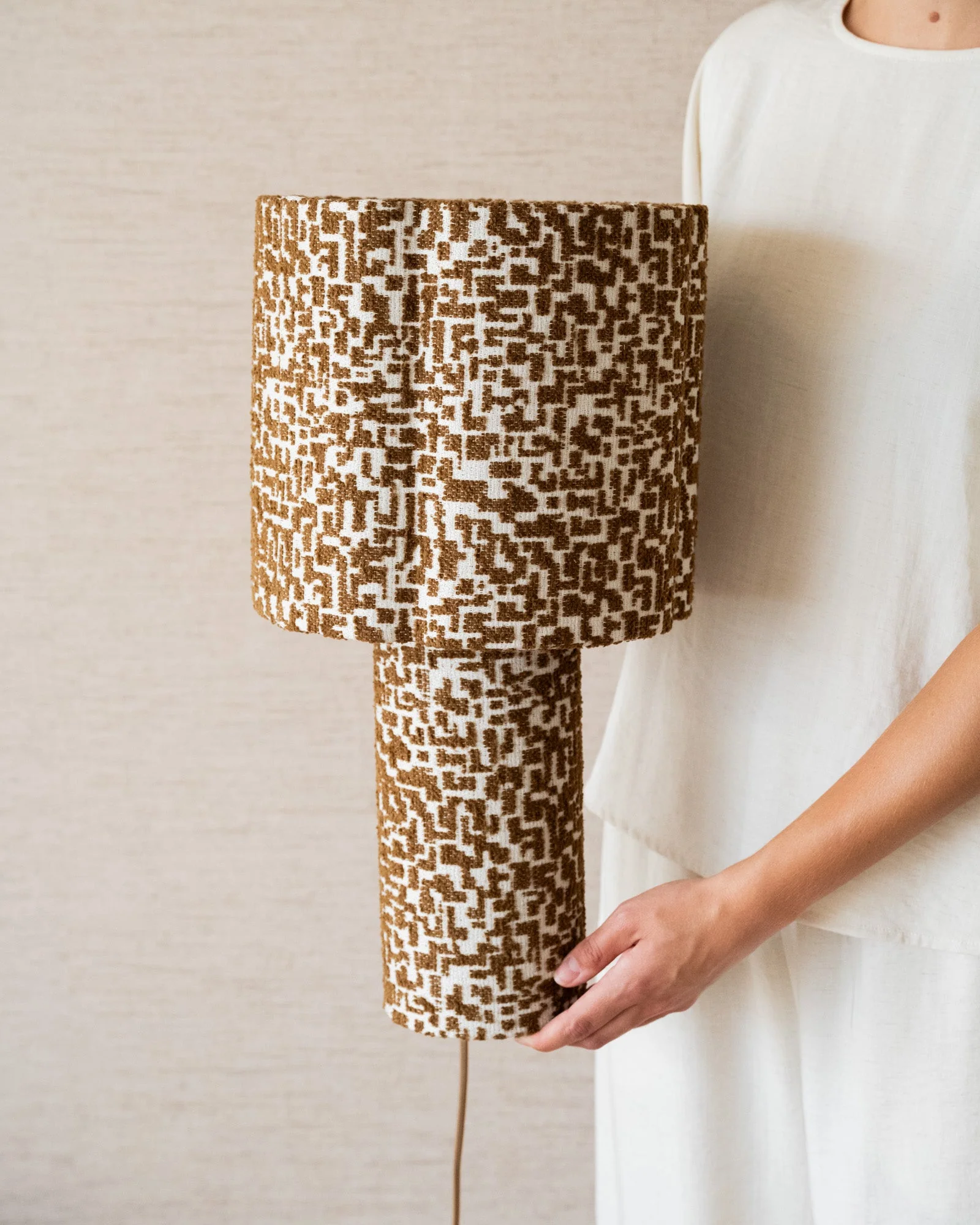 Table Lamp Pia Pattern Brown - Image 9