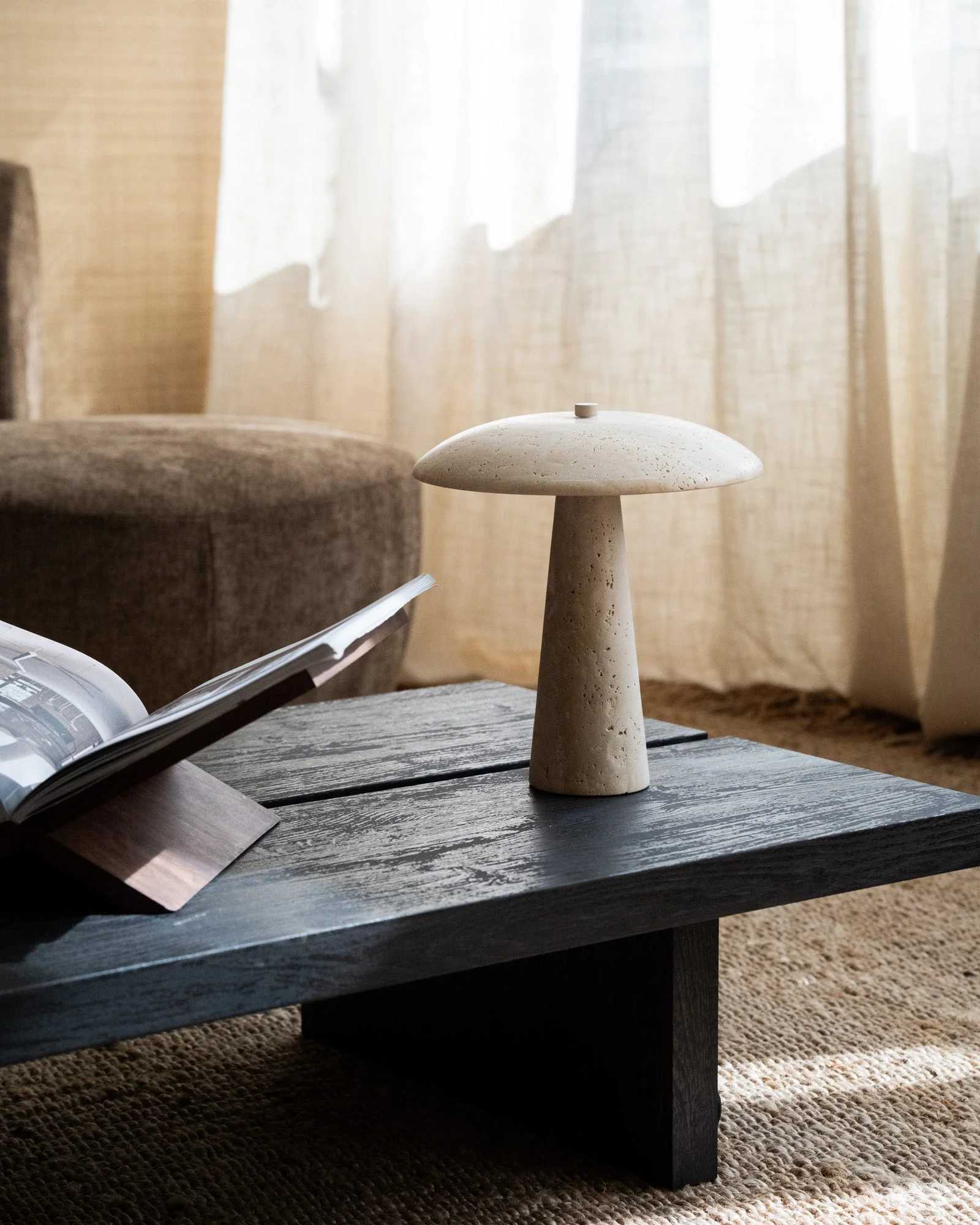Table Lamp Trave Travertine - Image 5