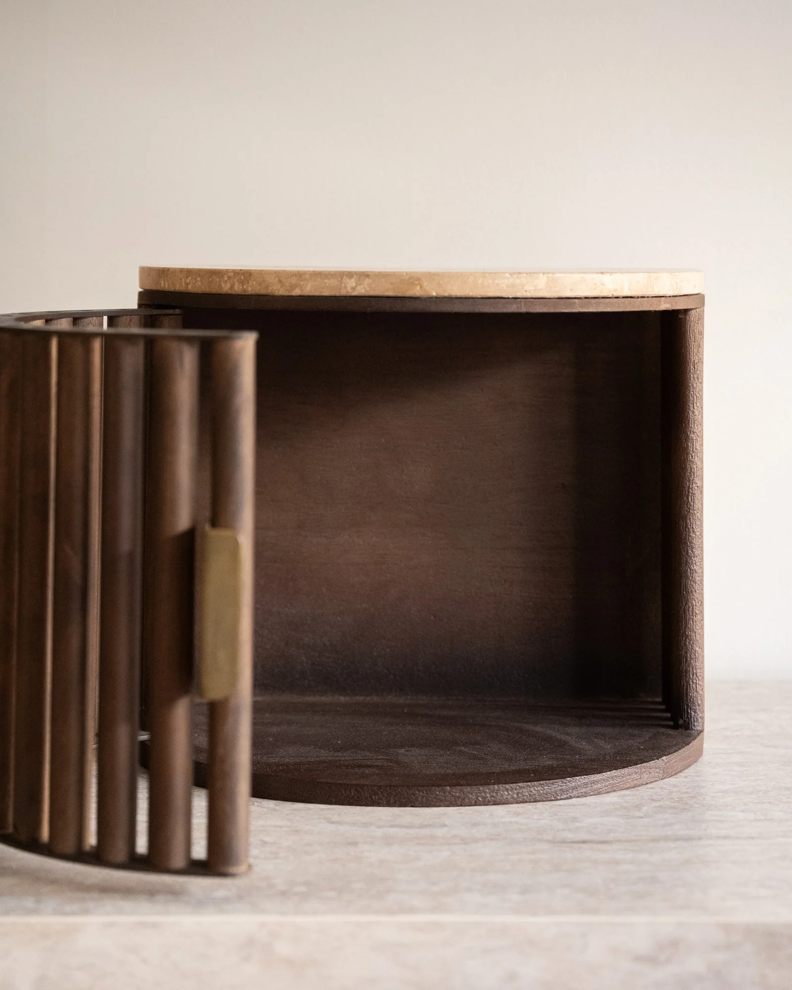 TILTIL Wall Cabinet / Nightstand Mori Travertine - Image 7