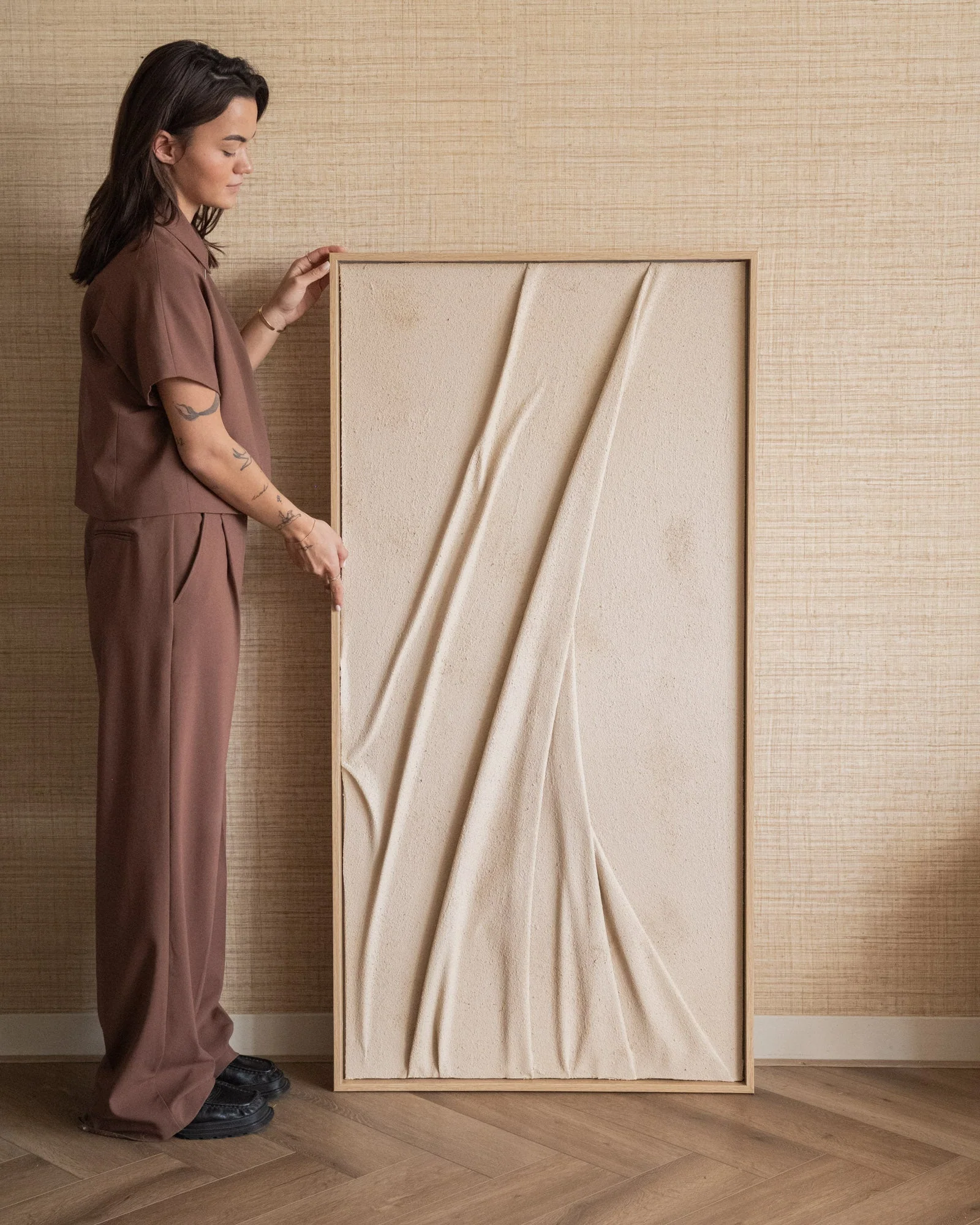 X-Large Wall Art Veck Beige