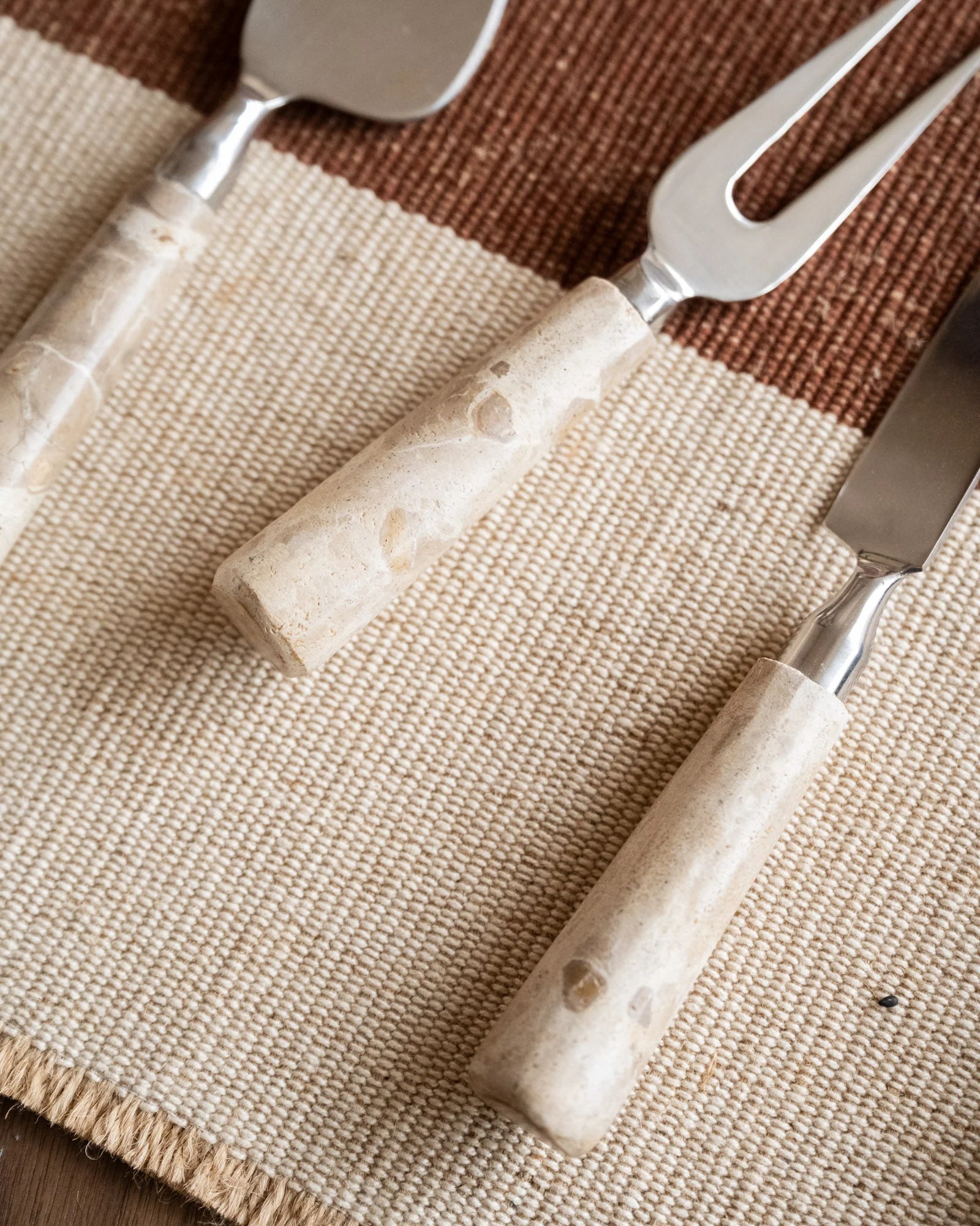 Set van 3 - Cheese Knives Marble Beige - Image 5