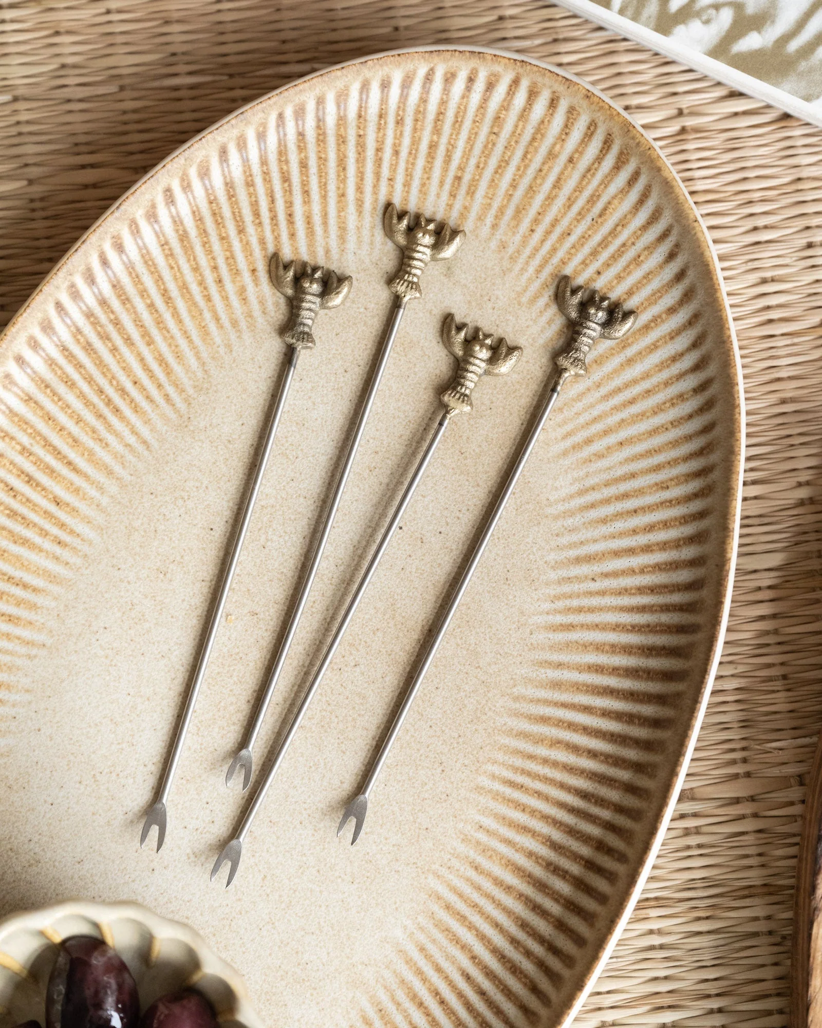 SET OF 4 - Cocktail Picks Lobster