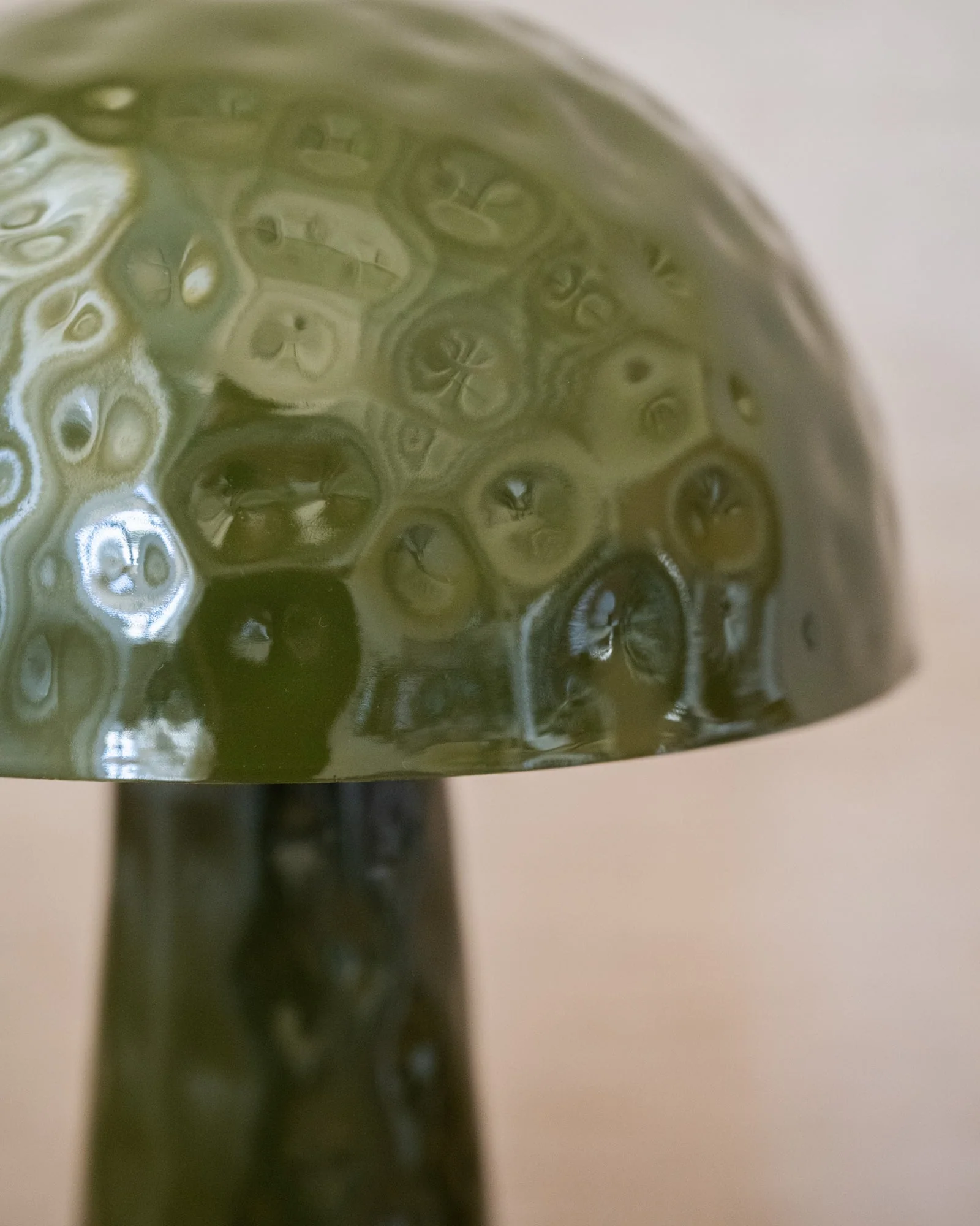 Table Lamp Mushroom Olive Green - Image 4