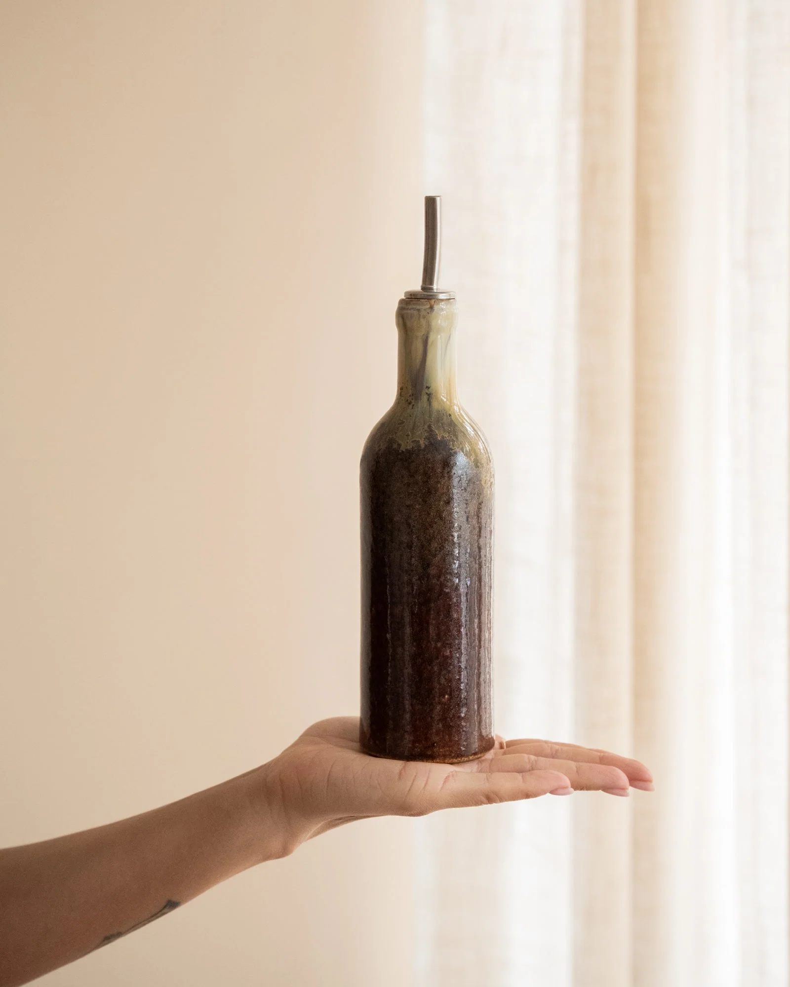 Olive Oil Bottle Mocha