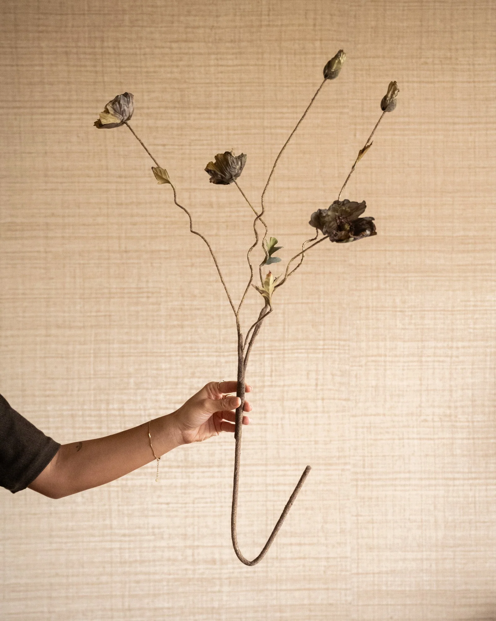 Bloomingville Kunstbloemen Poppy Stem Brown