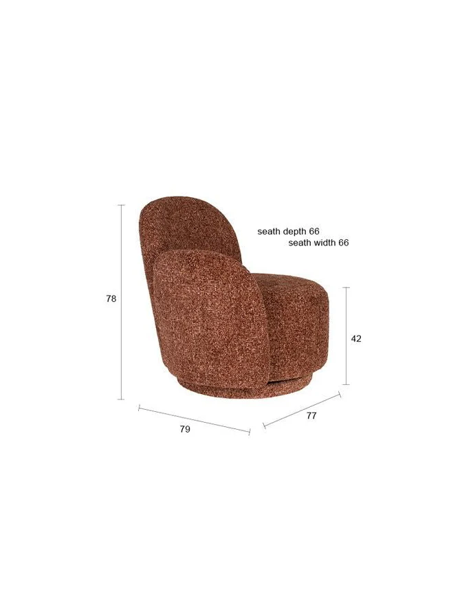 Swivel Chair Ruby Mist - Image 8