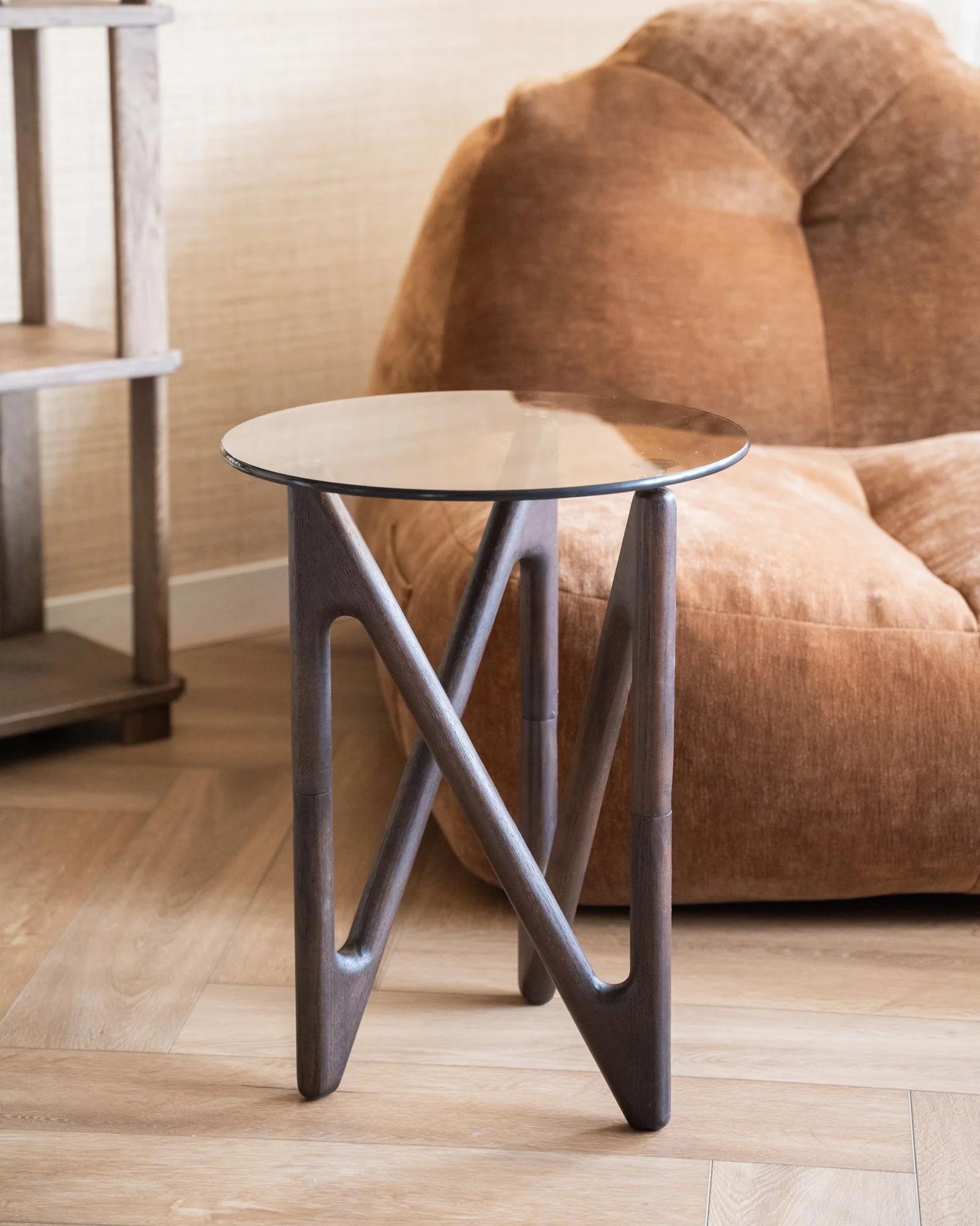 Bijzettafel Walnut Glass - Image 3