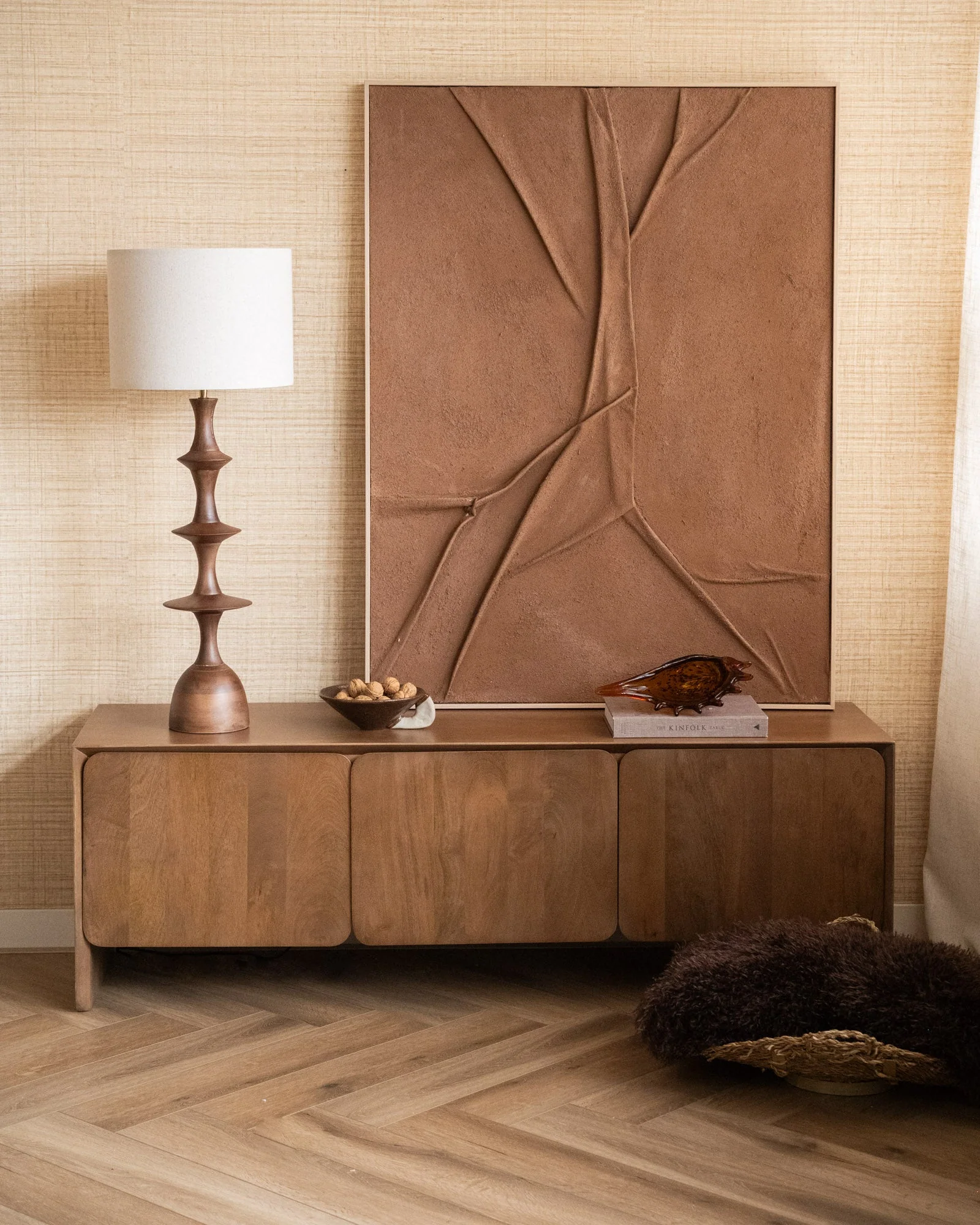 Dutchbone Table Lamp Cath Walnut - Image 5