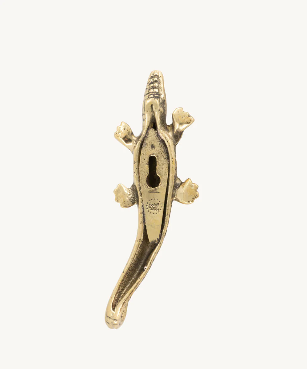 Handmade Hook Chewy Crocodile Brass - Image 6