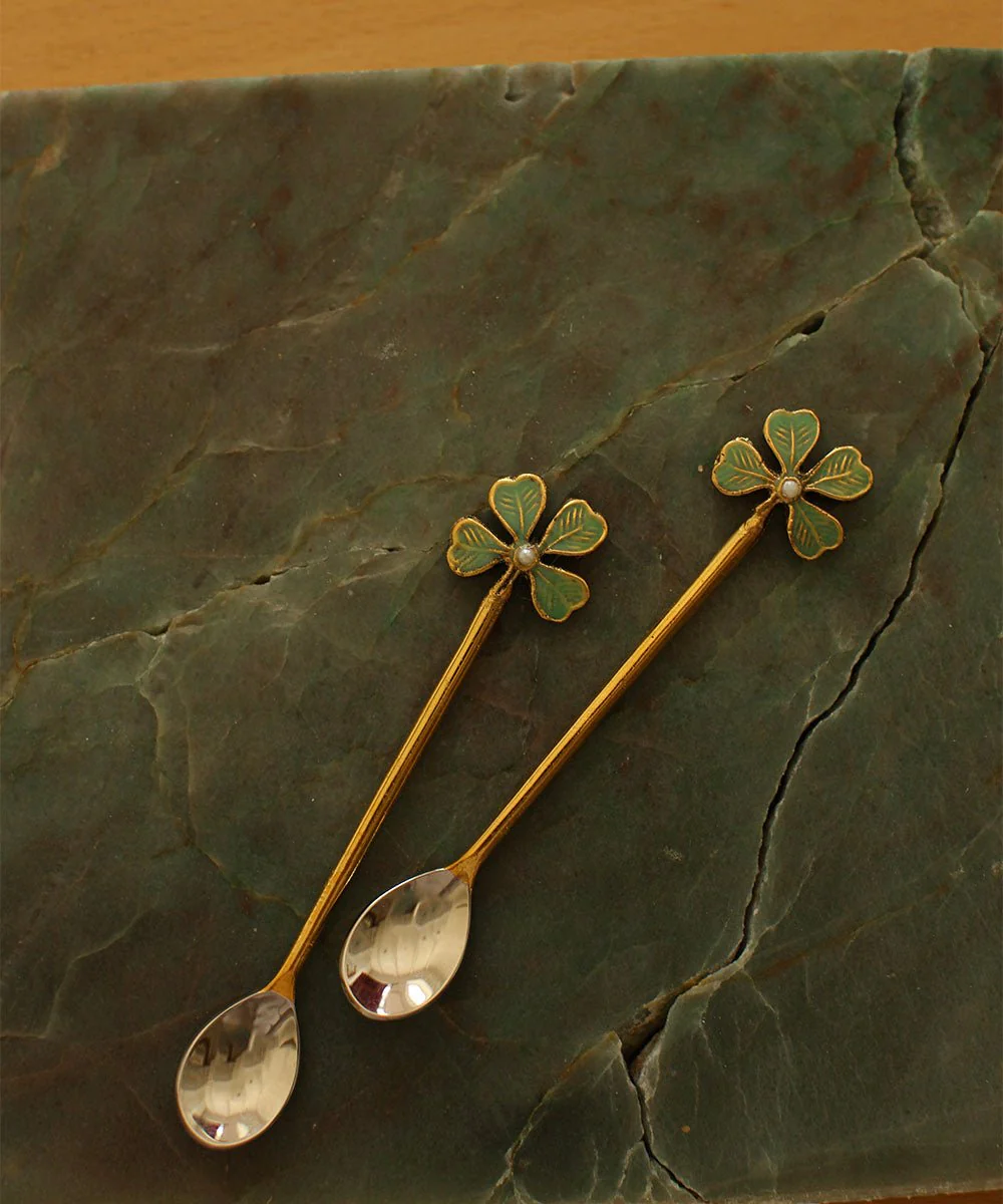 Set van 2 - Handmade Lucky Clover Spoon - Image 5