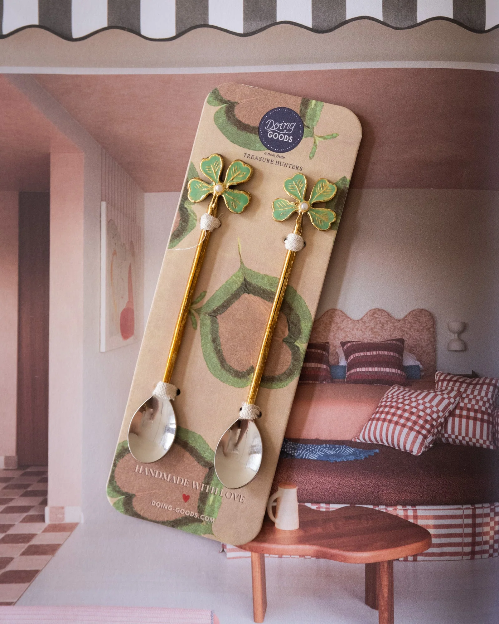 Set van 2 - Handmade Lucky Clover Spoon - Image 6