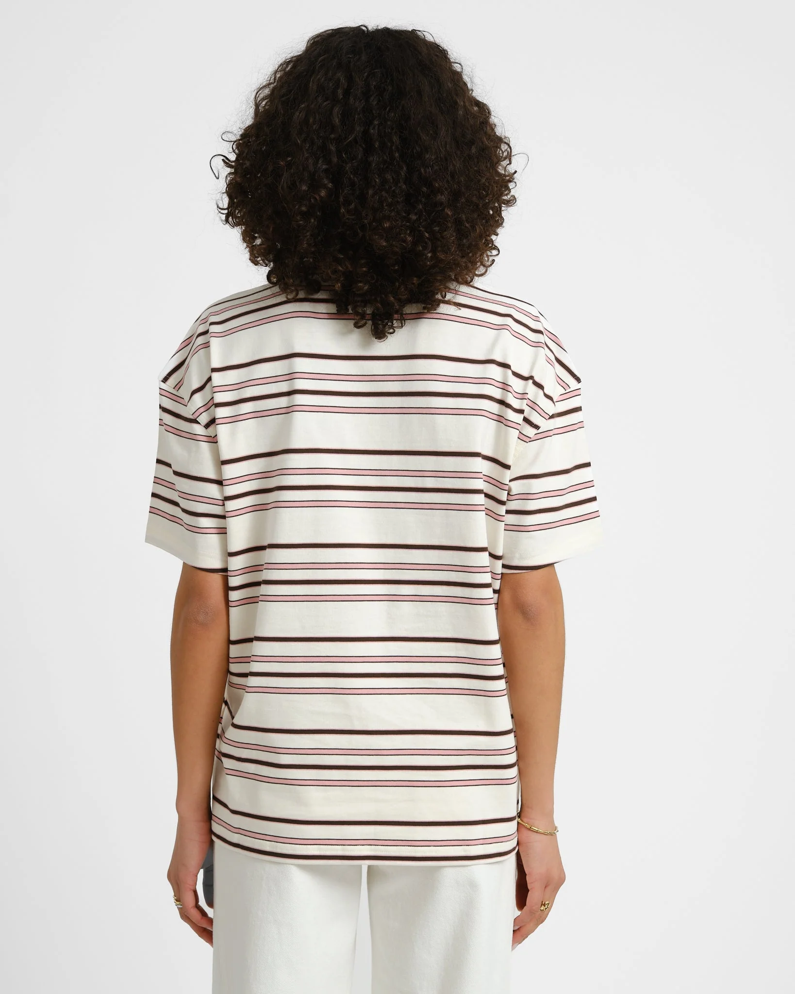 Dickies East Liberty Stripe Tee Ecru - Image 5