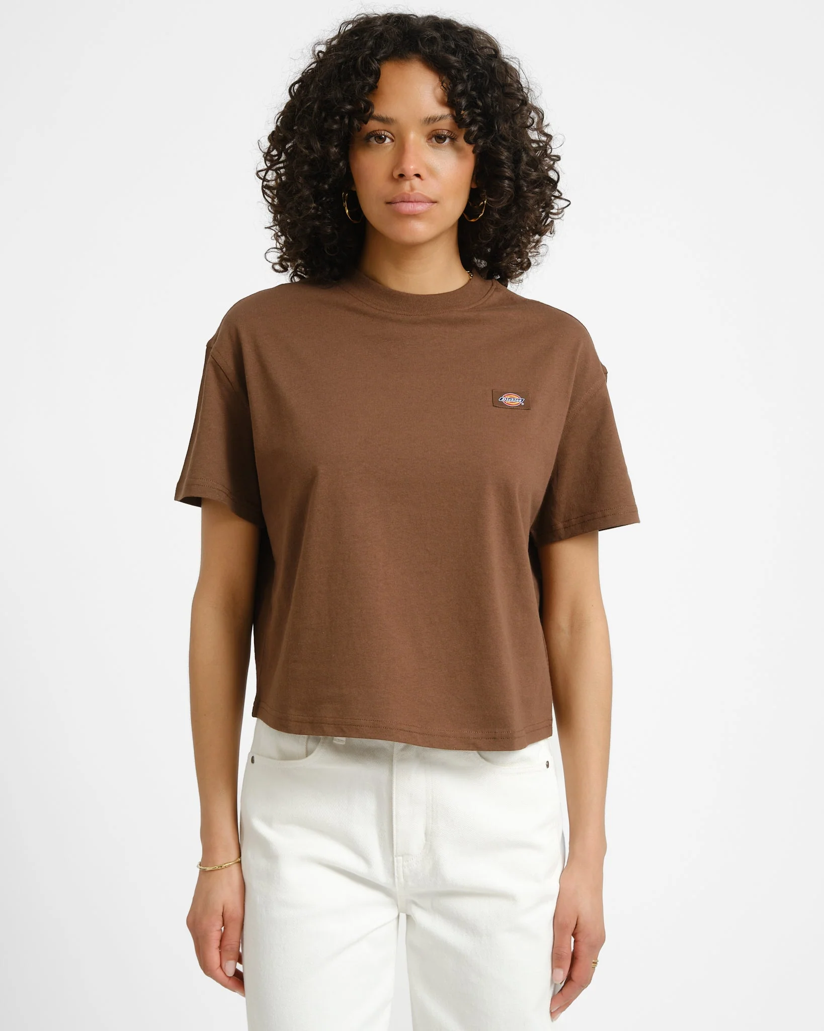 Dickies Oakport Boxy Tee Brown - Image 3