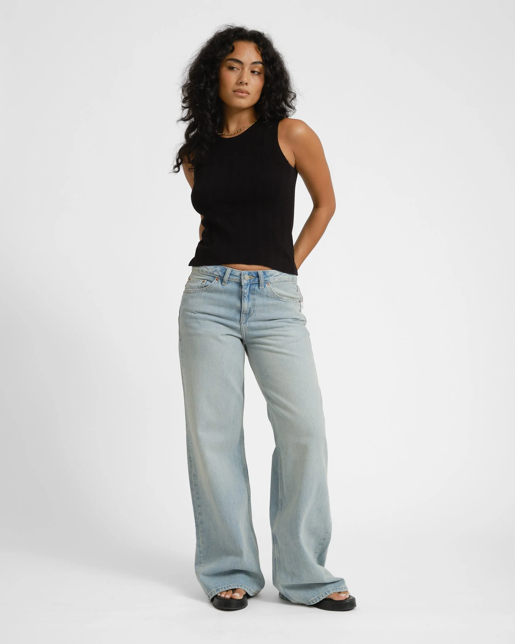 Dr Denim Rhue Low Wide Blue