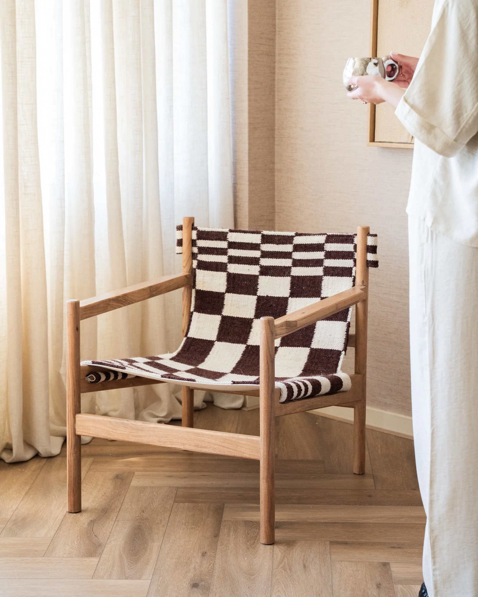 Armchair Handwoven Kilim Check