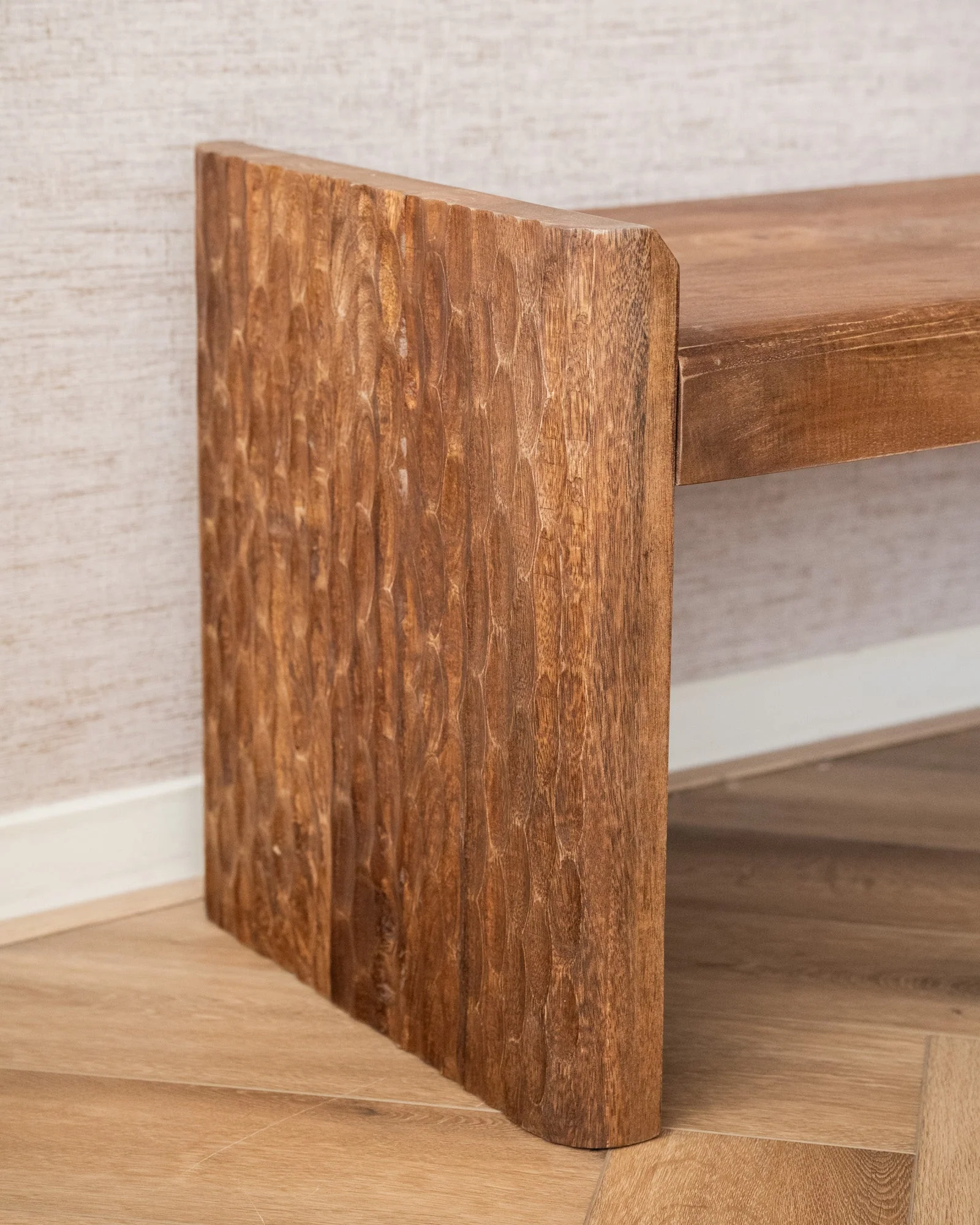 Bench Carved Wood - Image 4