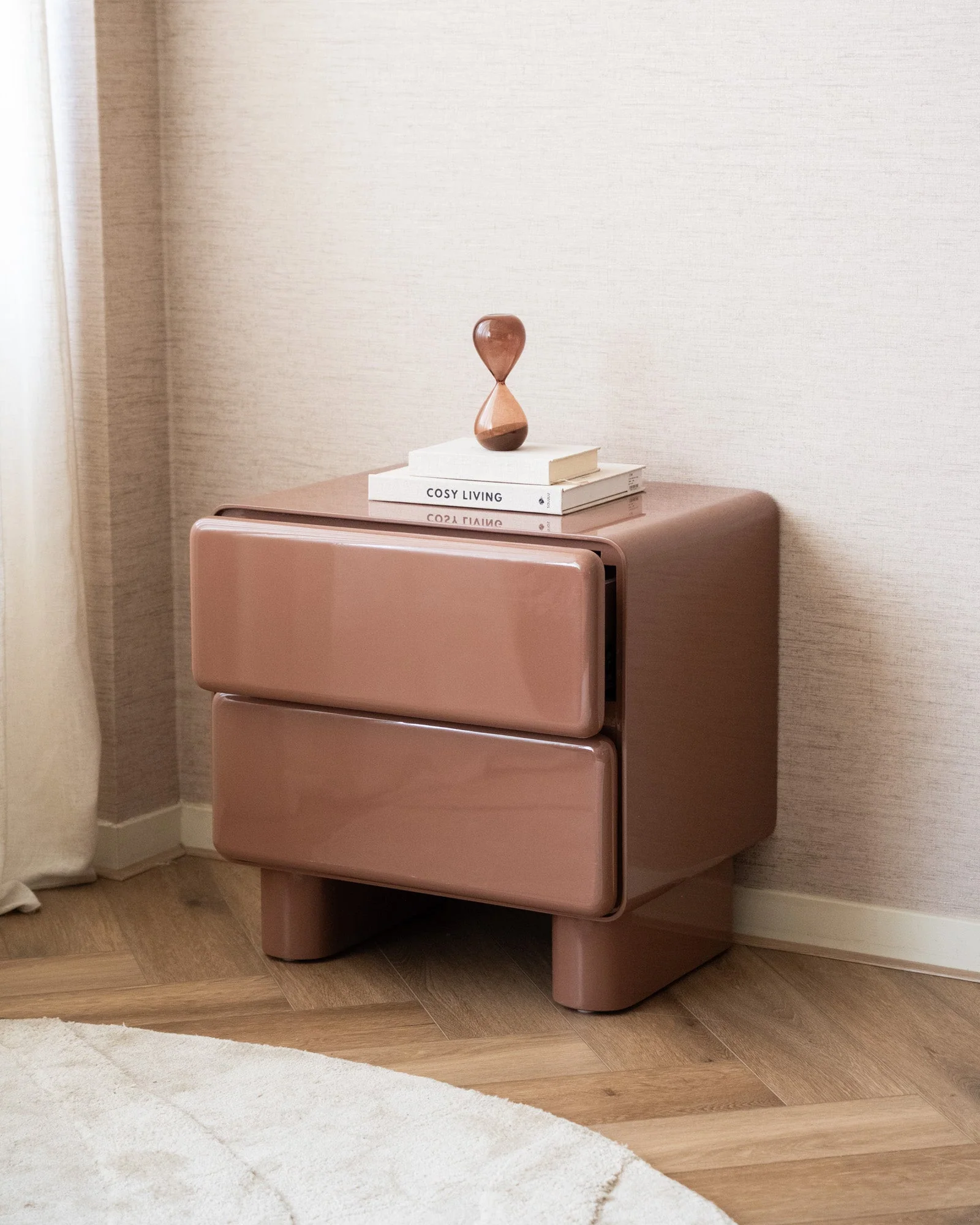 Nightstand / Cabinet Lustra Old Pink