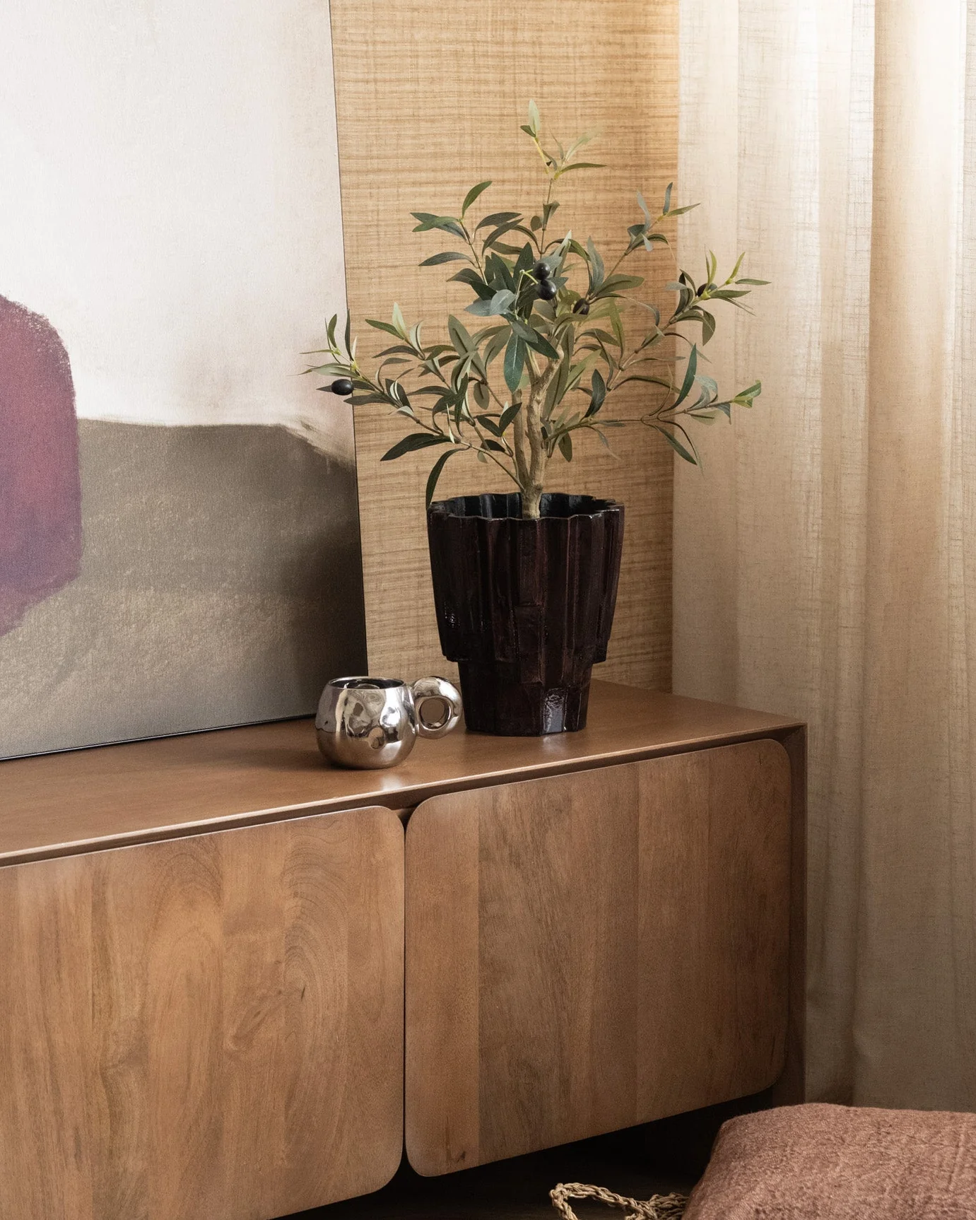 Planter Drava Burgundy