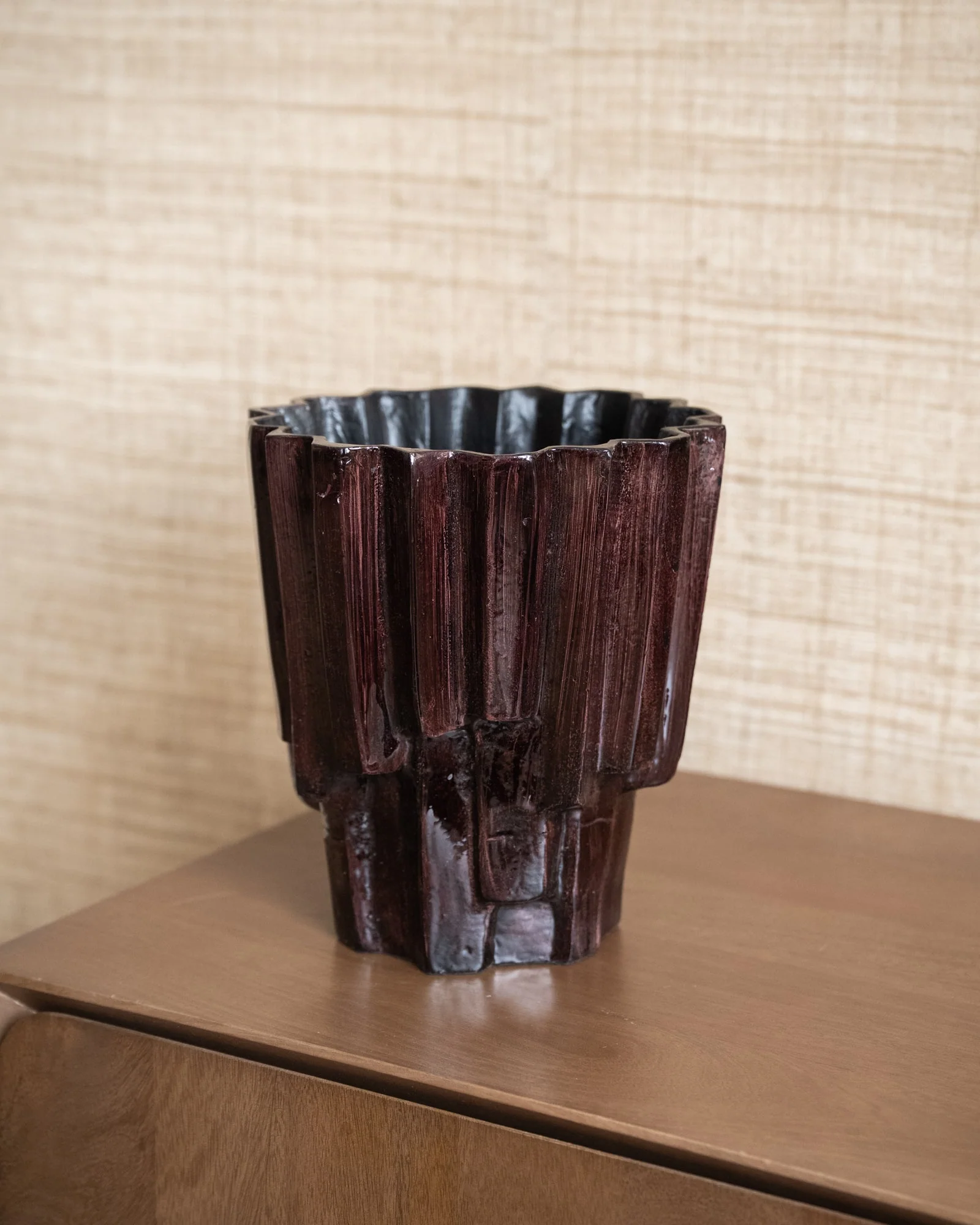 Planter Drava Burgundy - Image 2