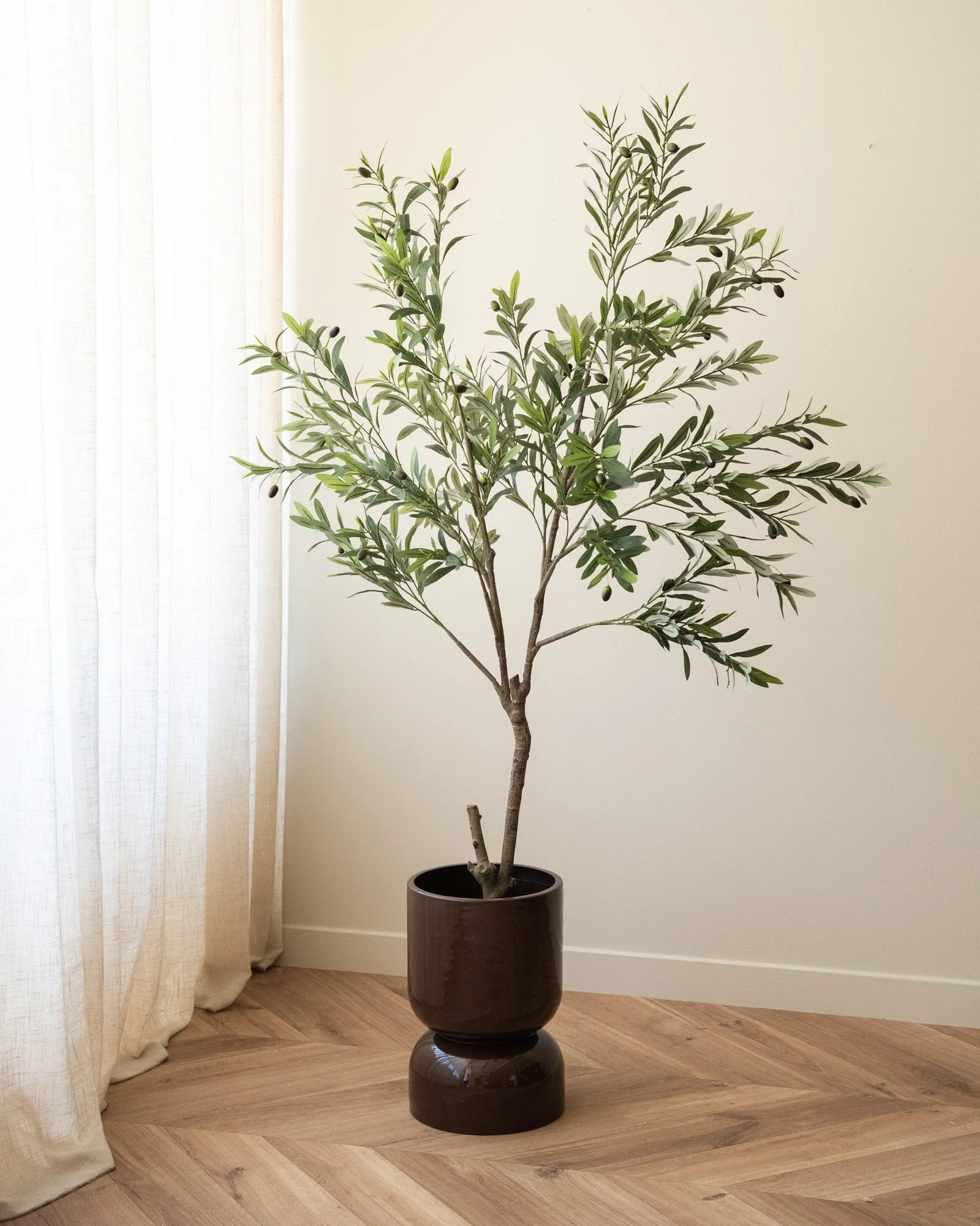 Large Planter Toval Brown - Image 3
