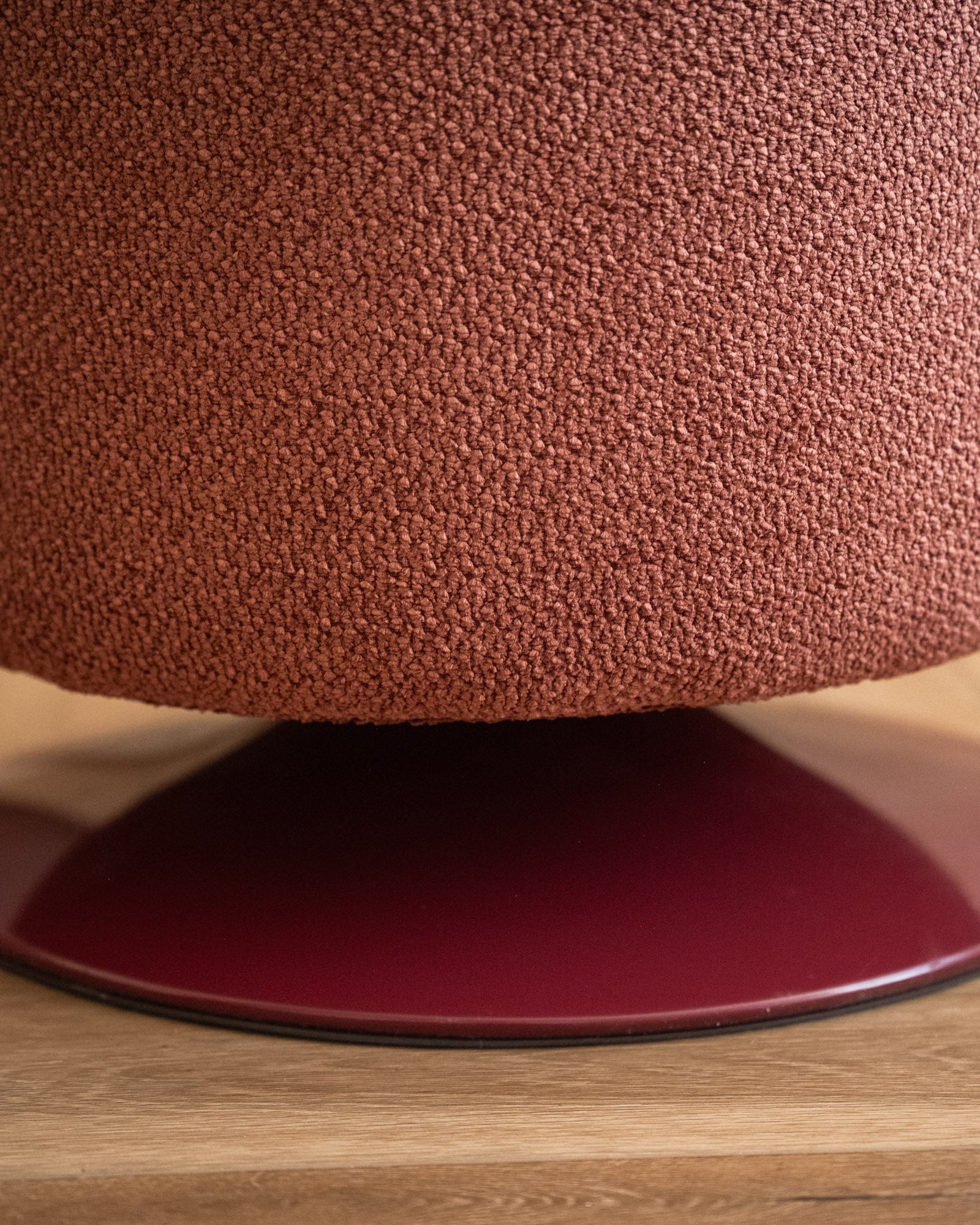 Swivel Pouf Islen Burgundy - Image 6