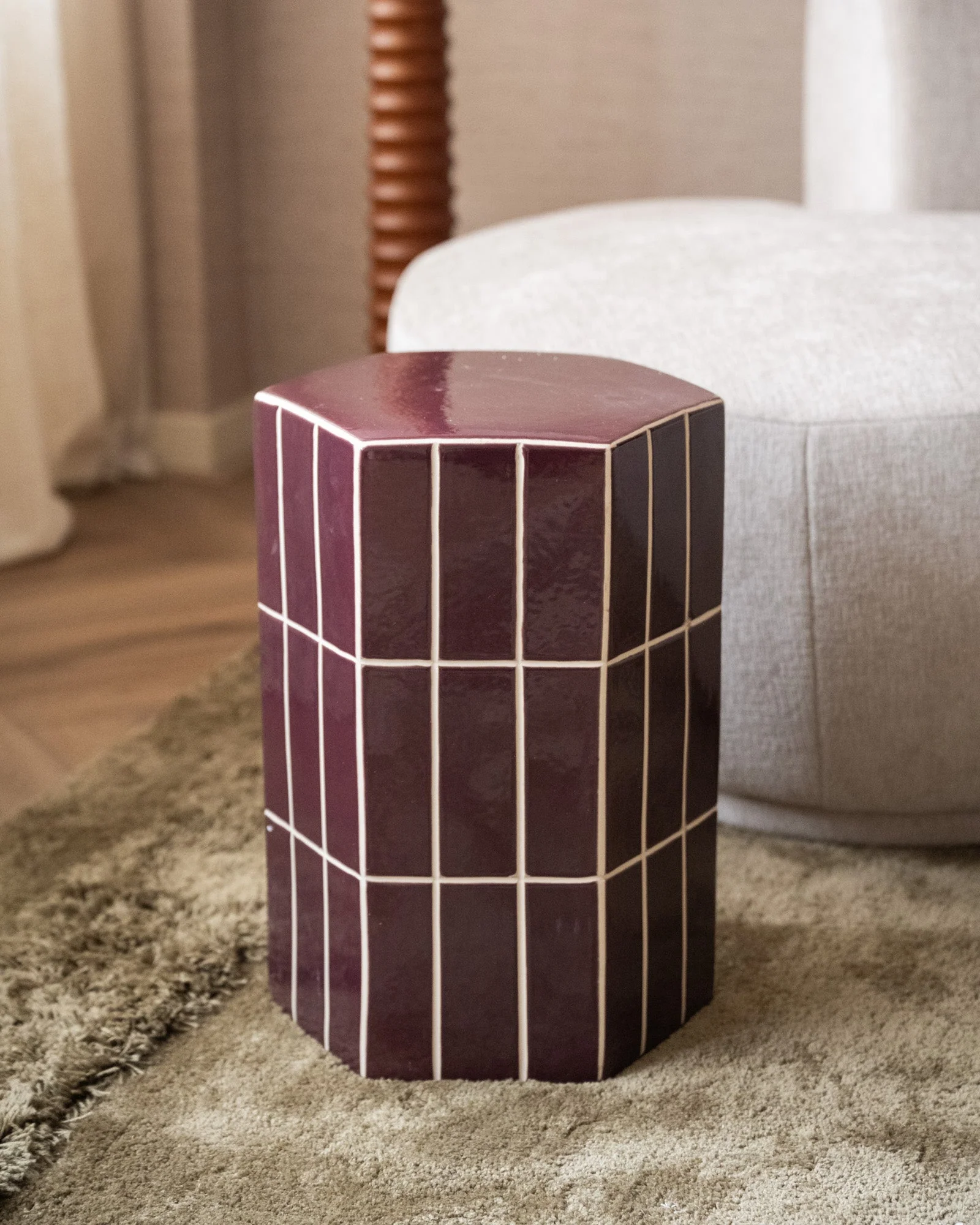 Bijzettafel Tiles Aubergine - Image 2