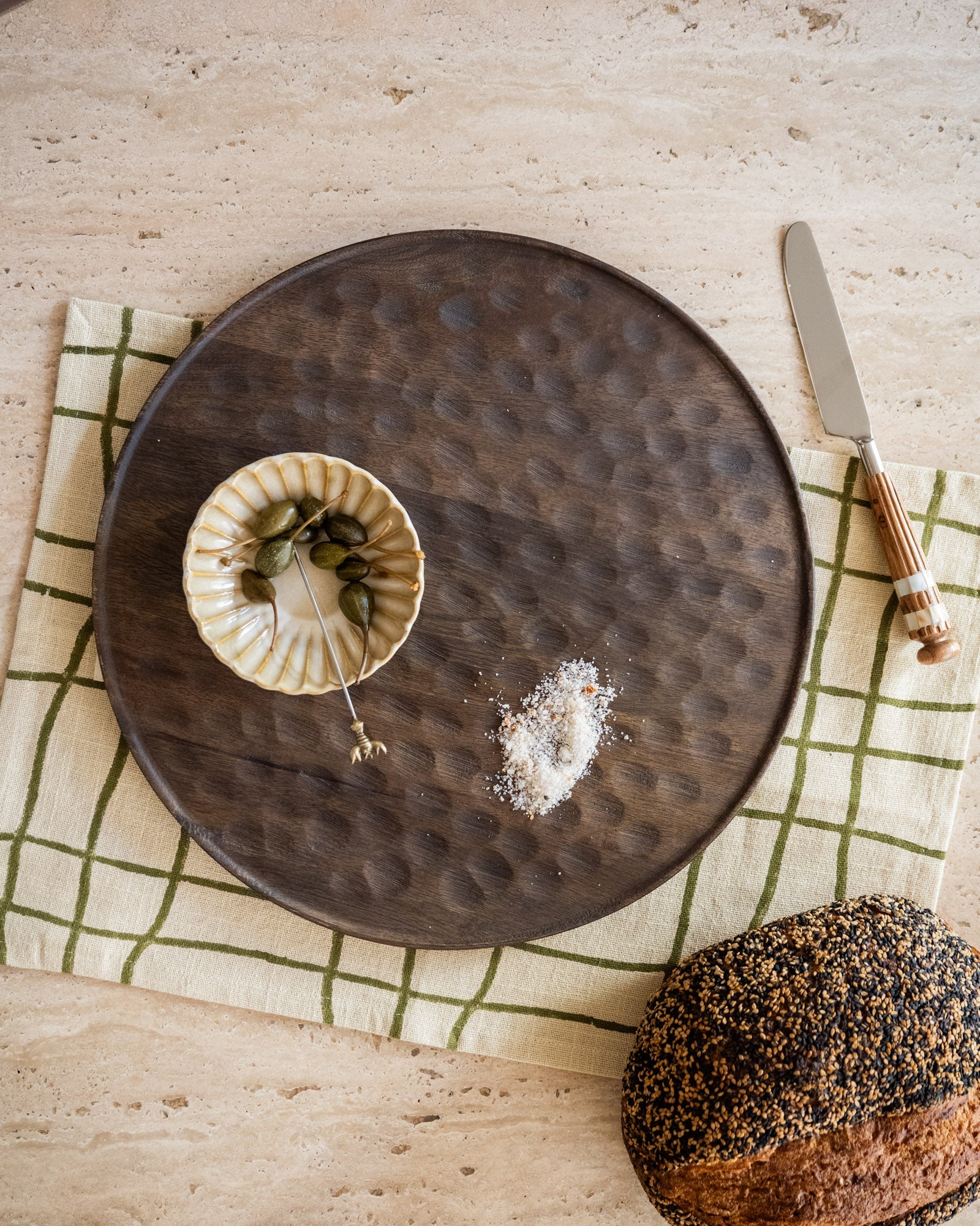 Serveerplank Artisan Rond Bruin