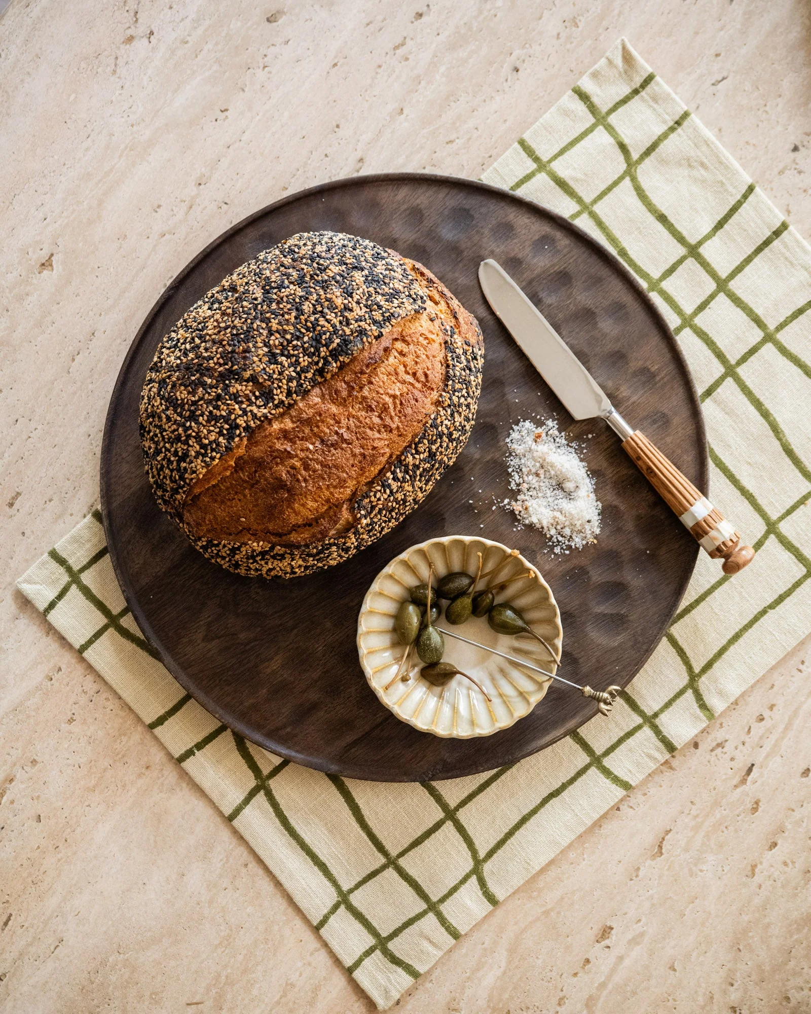 Serveerplank Artisan Rond Bruin - Image 3