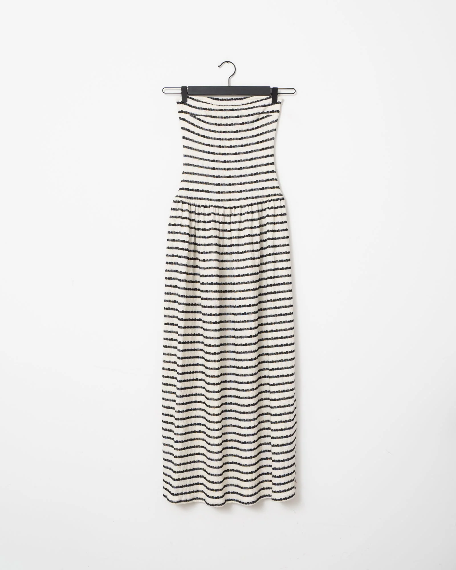 Dropped Waist Bandeau Dress Wit - Image 6
