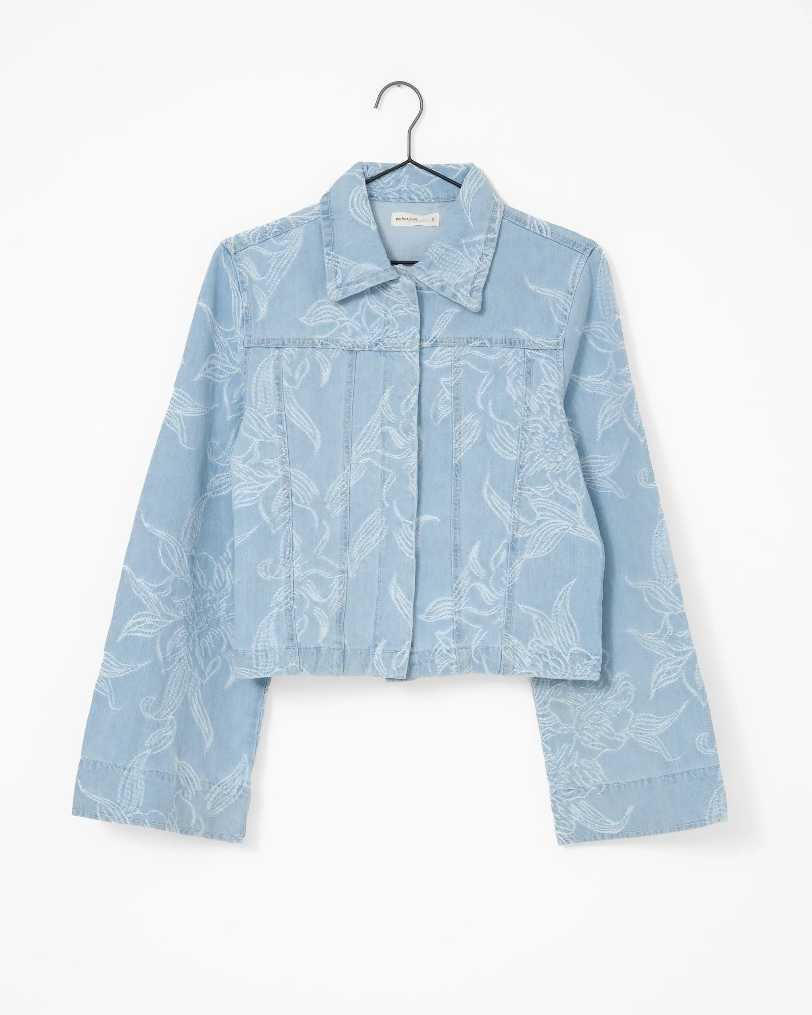 Embroidery Denim Shirt Blue - Image 3