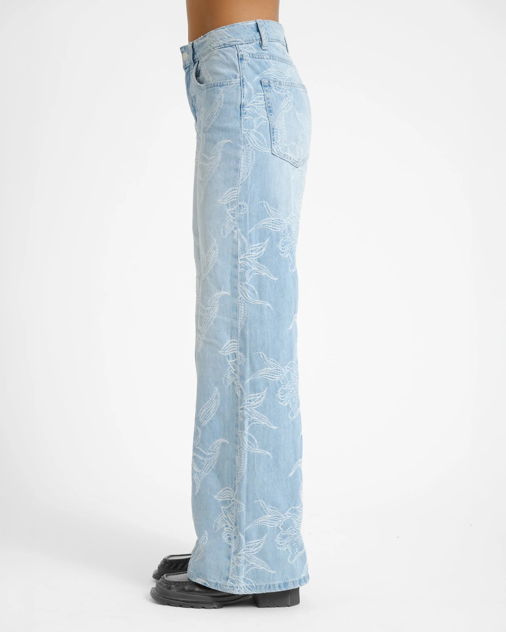 Embroidery Jeans Blue - Image 4