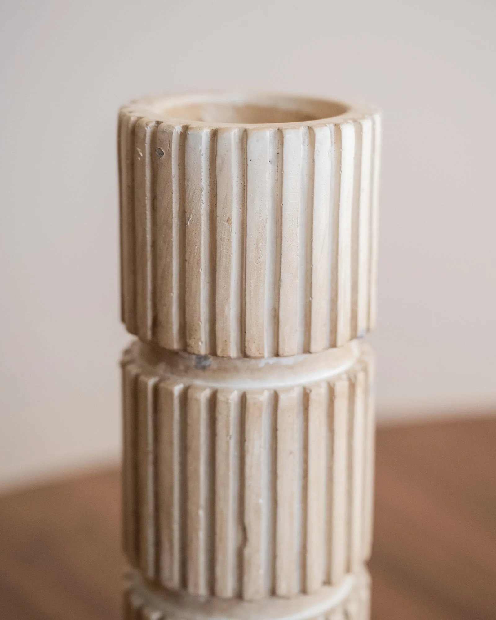 Candle Holder Zilt Beige - Image 6