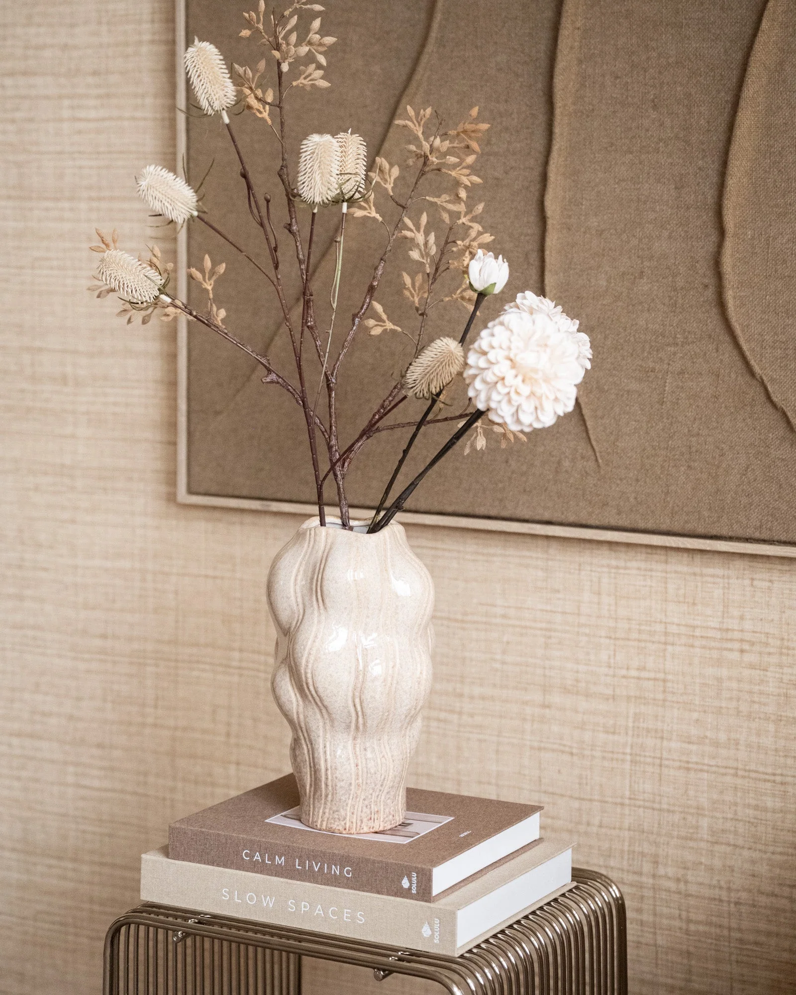Deco Vaas Organisch Beige - Image 4