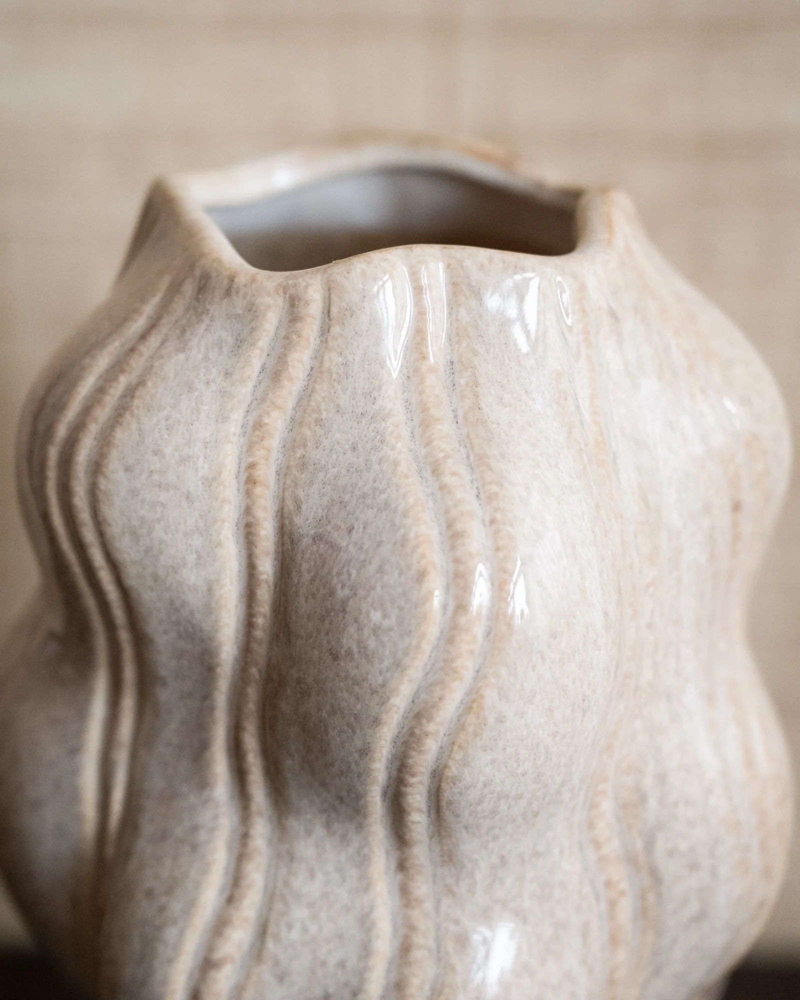 Deco Vaas Organisch Beige - Image 5