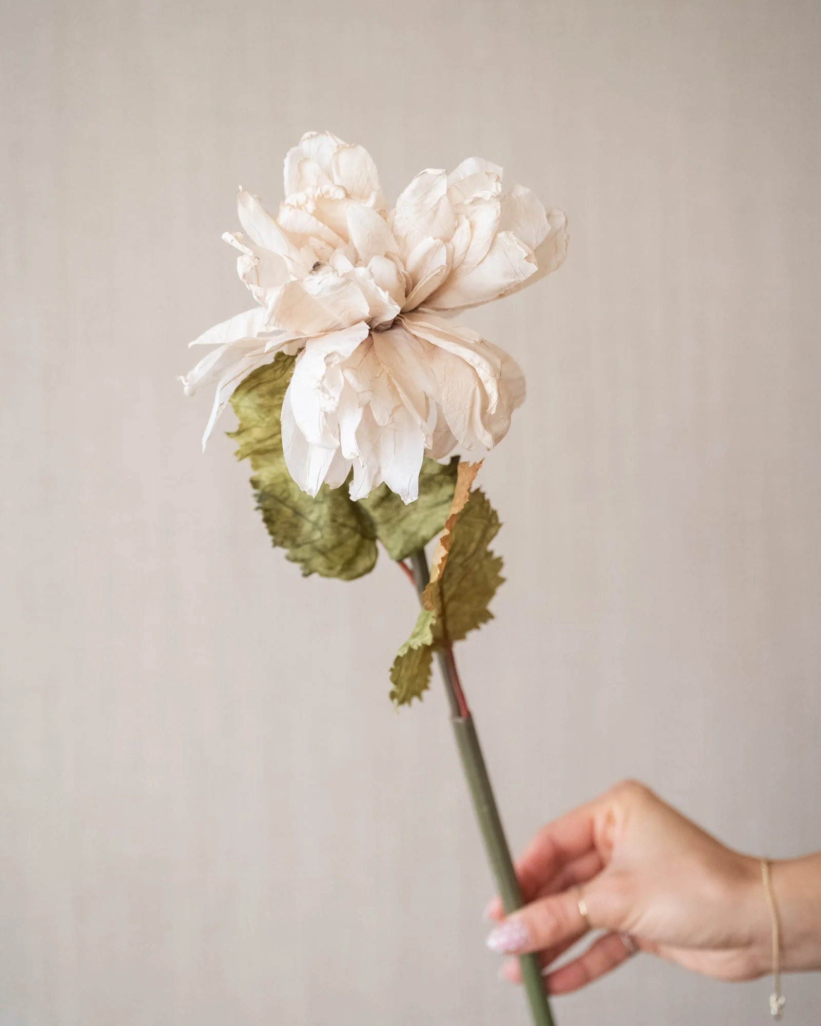Kunstbloemen Dahlia Beige