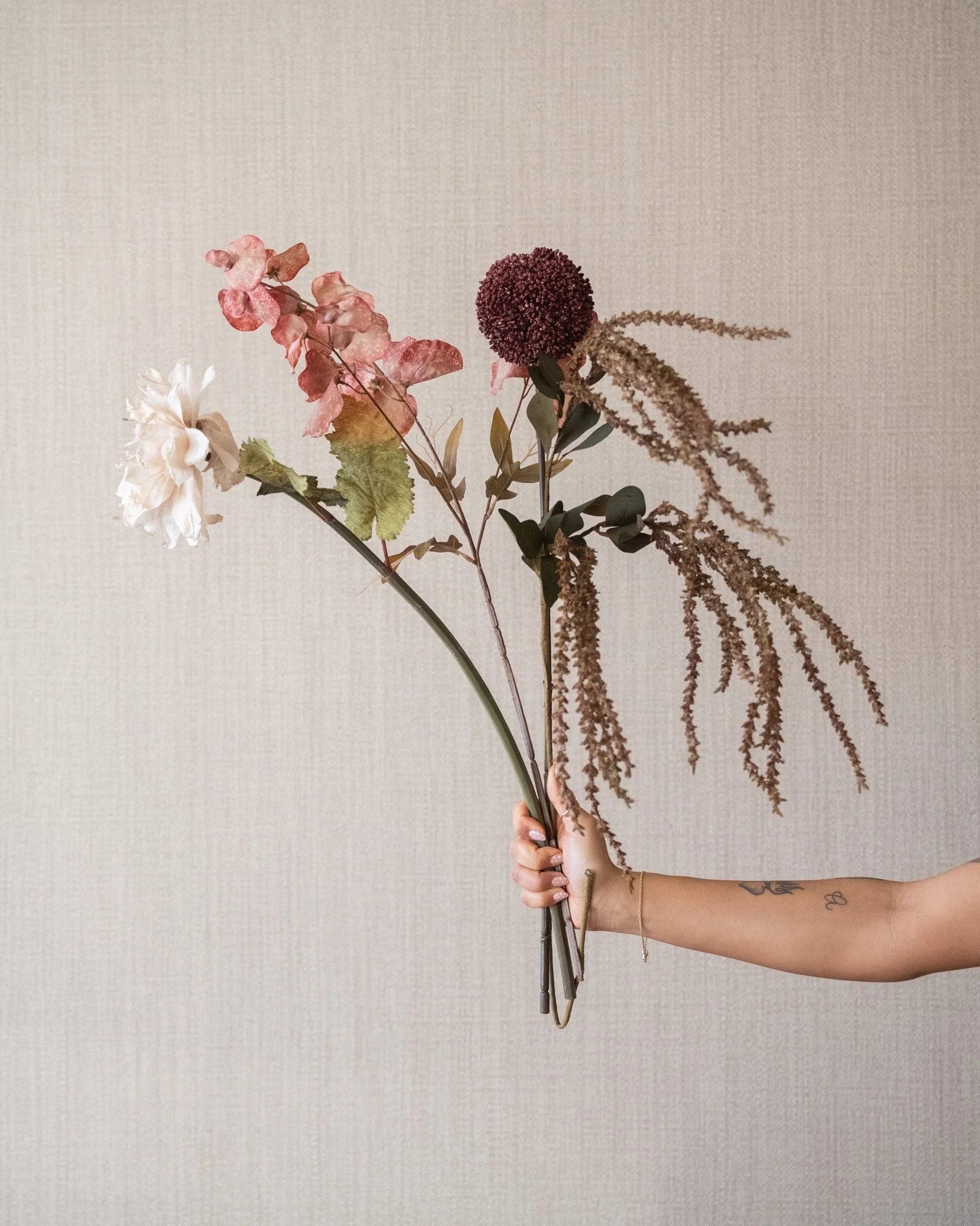 Kunstbloemen Dahlia Beige - Image 3