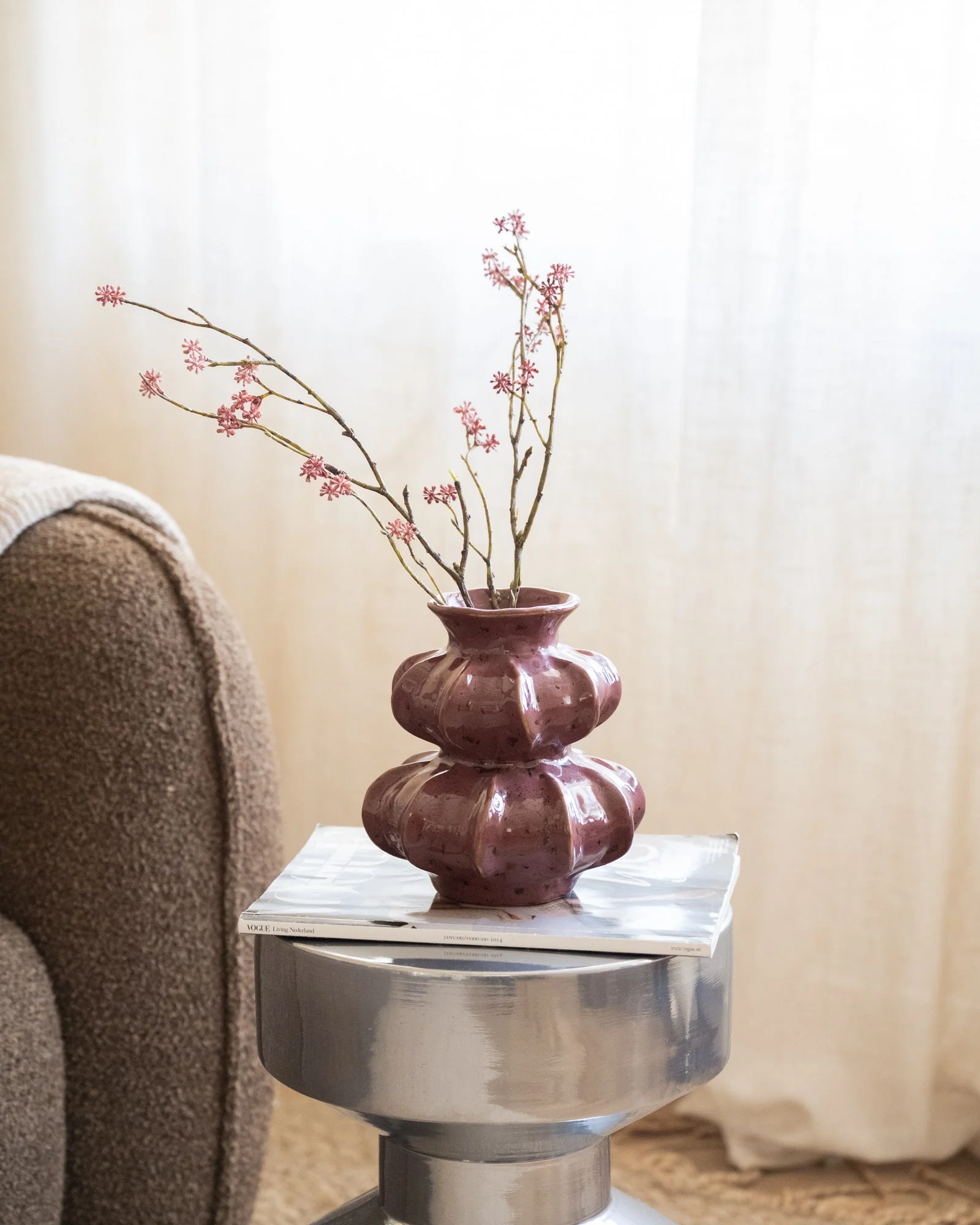 Kunstbloemen Rice Pink - Image 3