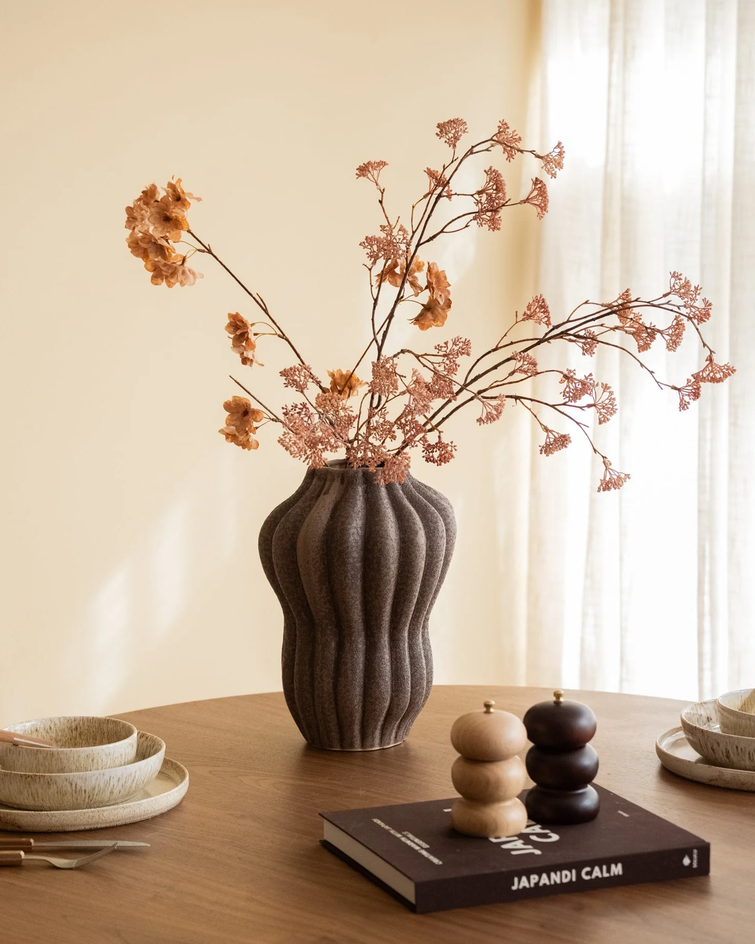 Grote Deco Vaas Serra Brown